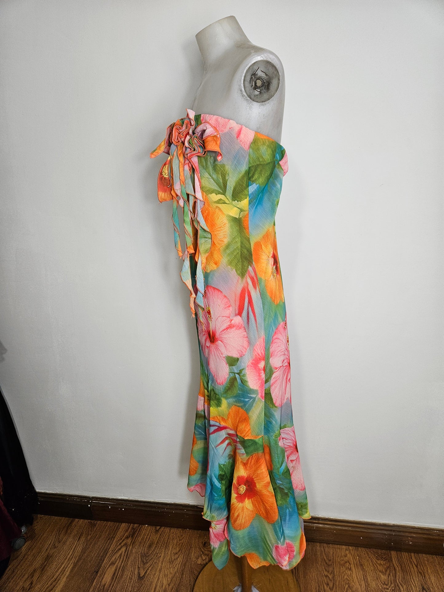 Robe fleurie multicolore