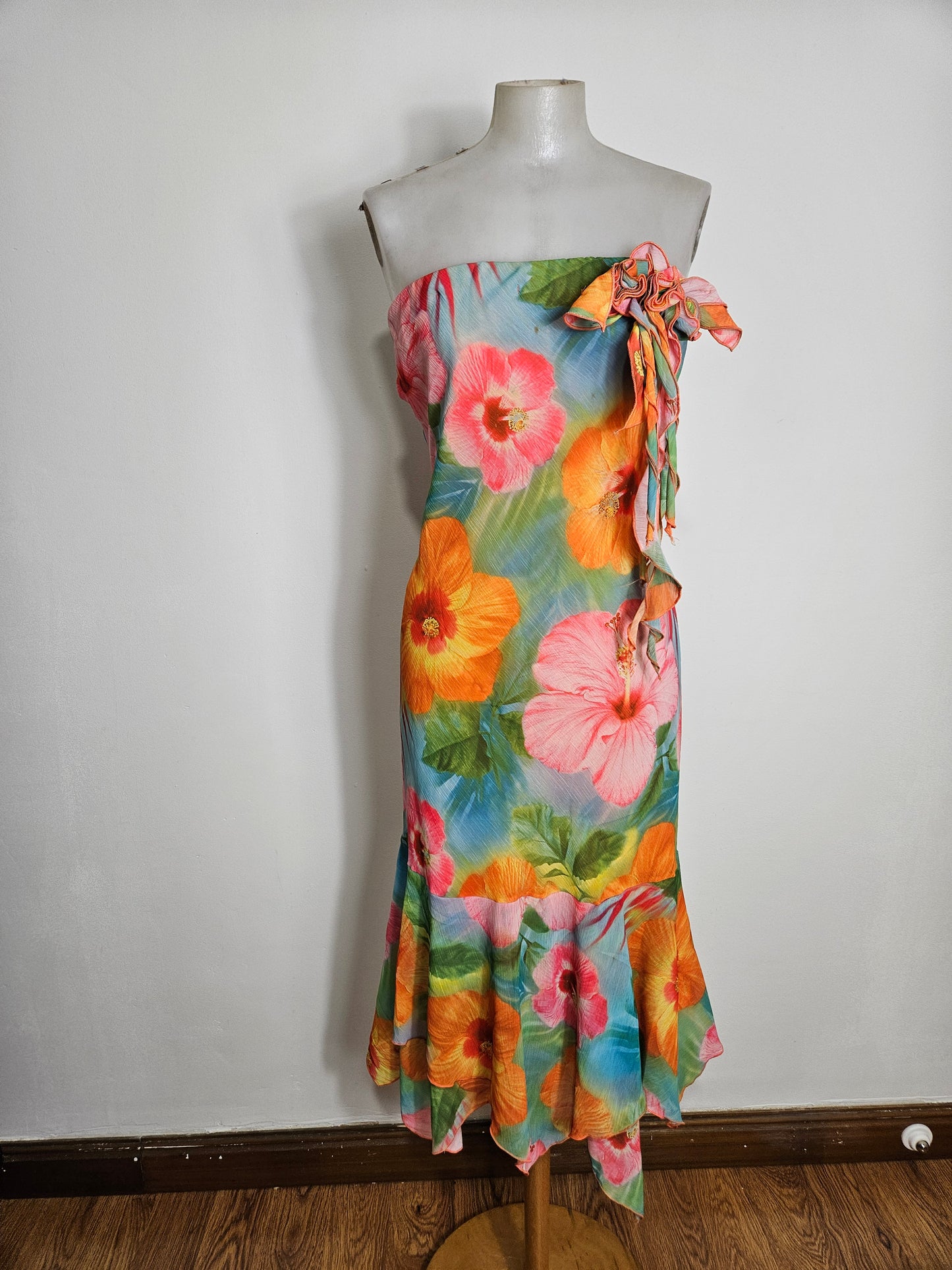 Robe fleurie multicolore