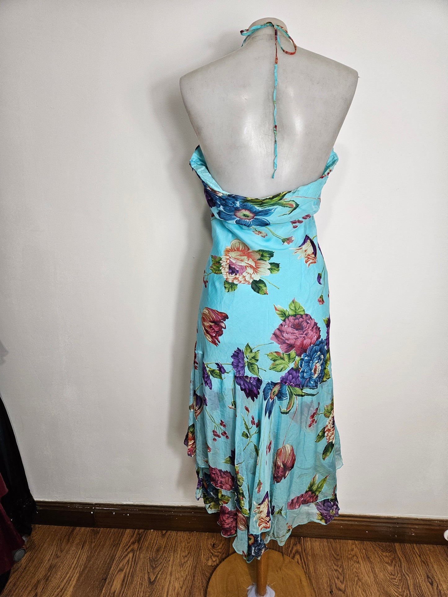 Vestido vaporoso floral azul