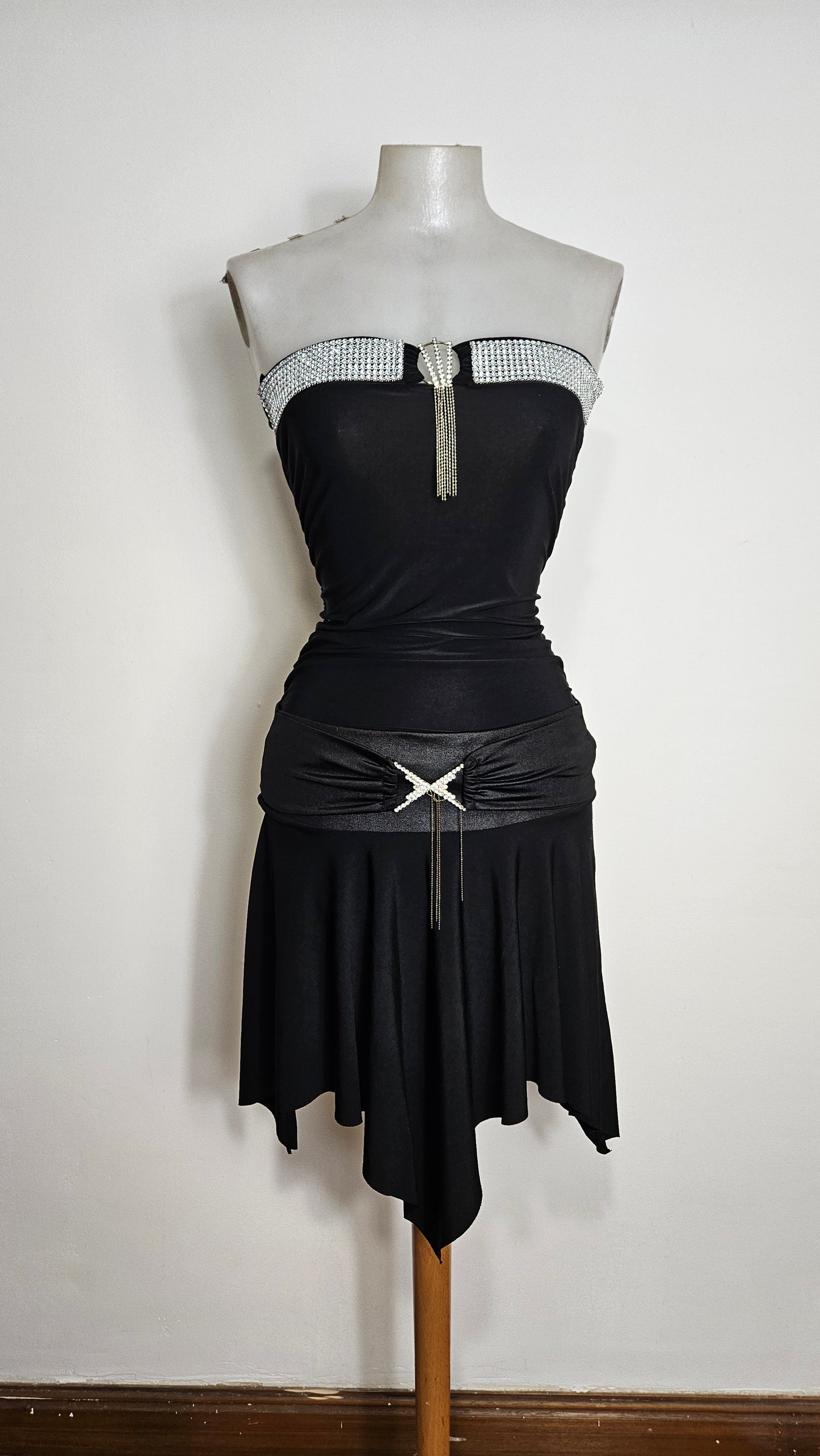 Ensemble noir détails strass