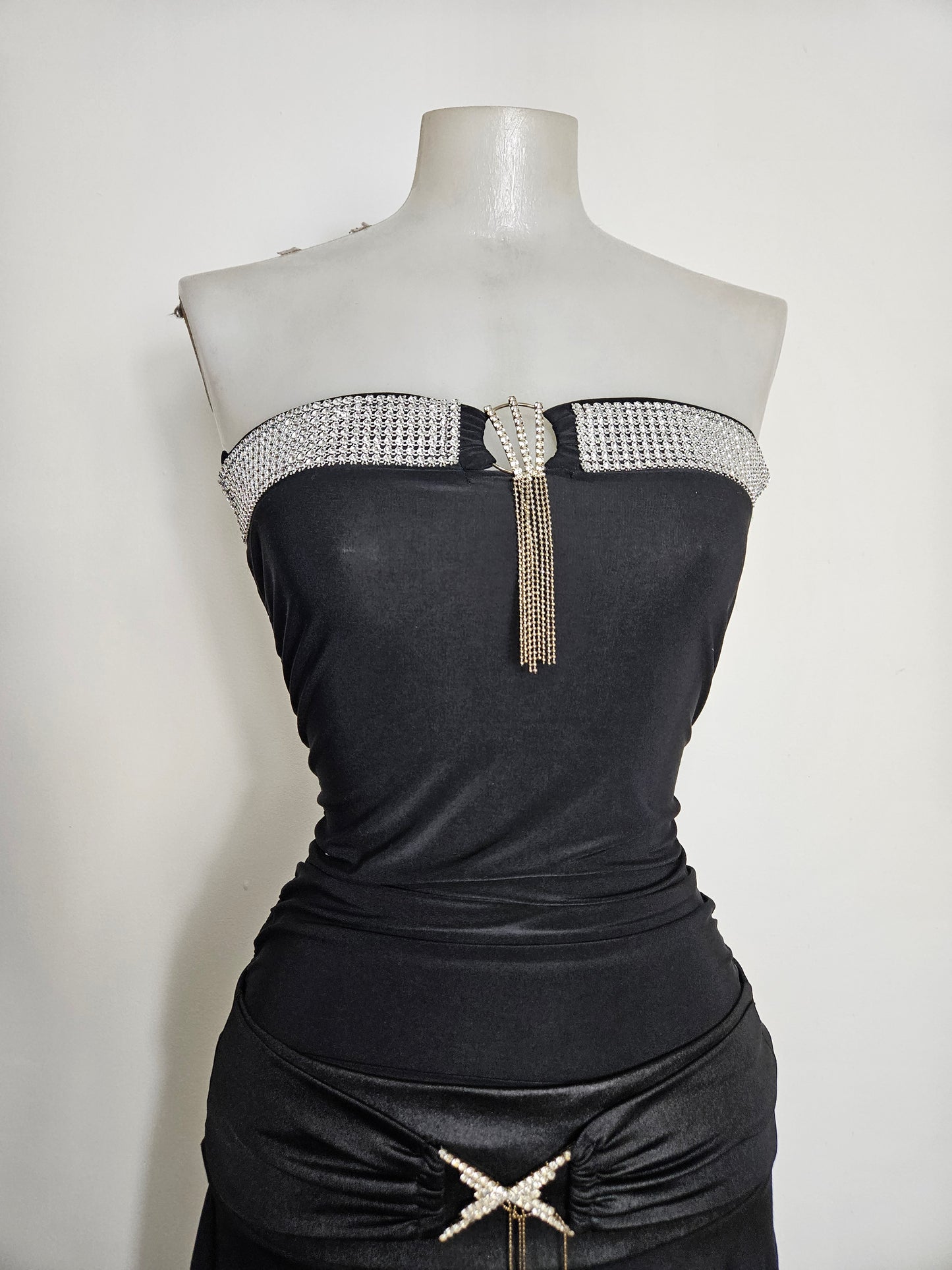 Ensemble noir détails strass