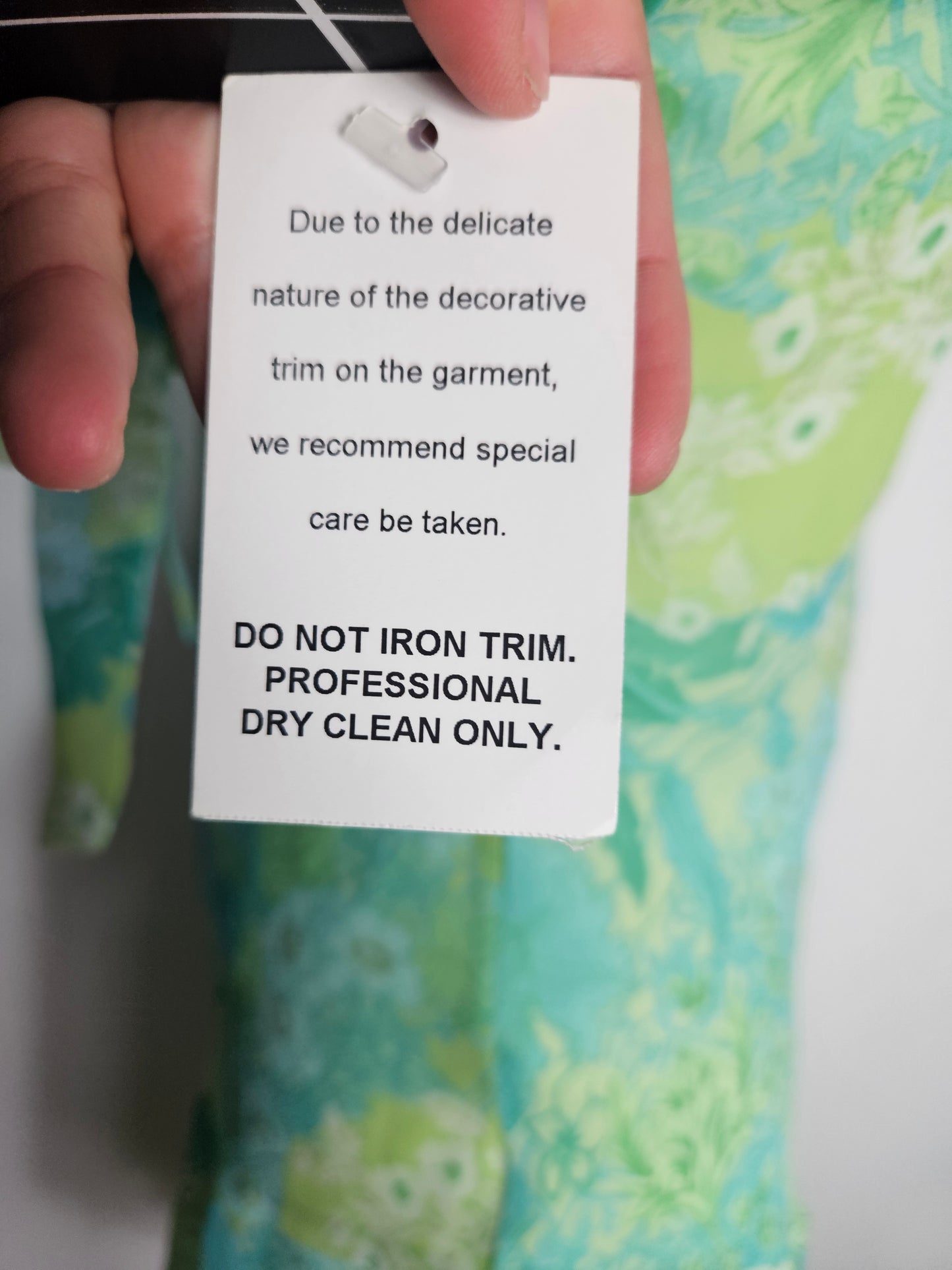 Robe en voile fleuri bleu et vert