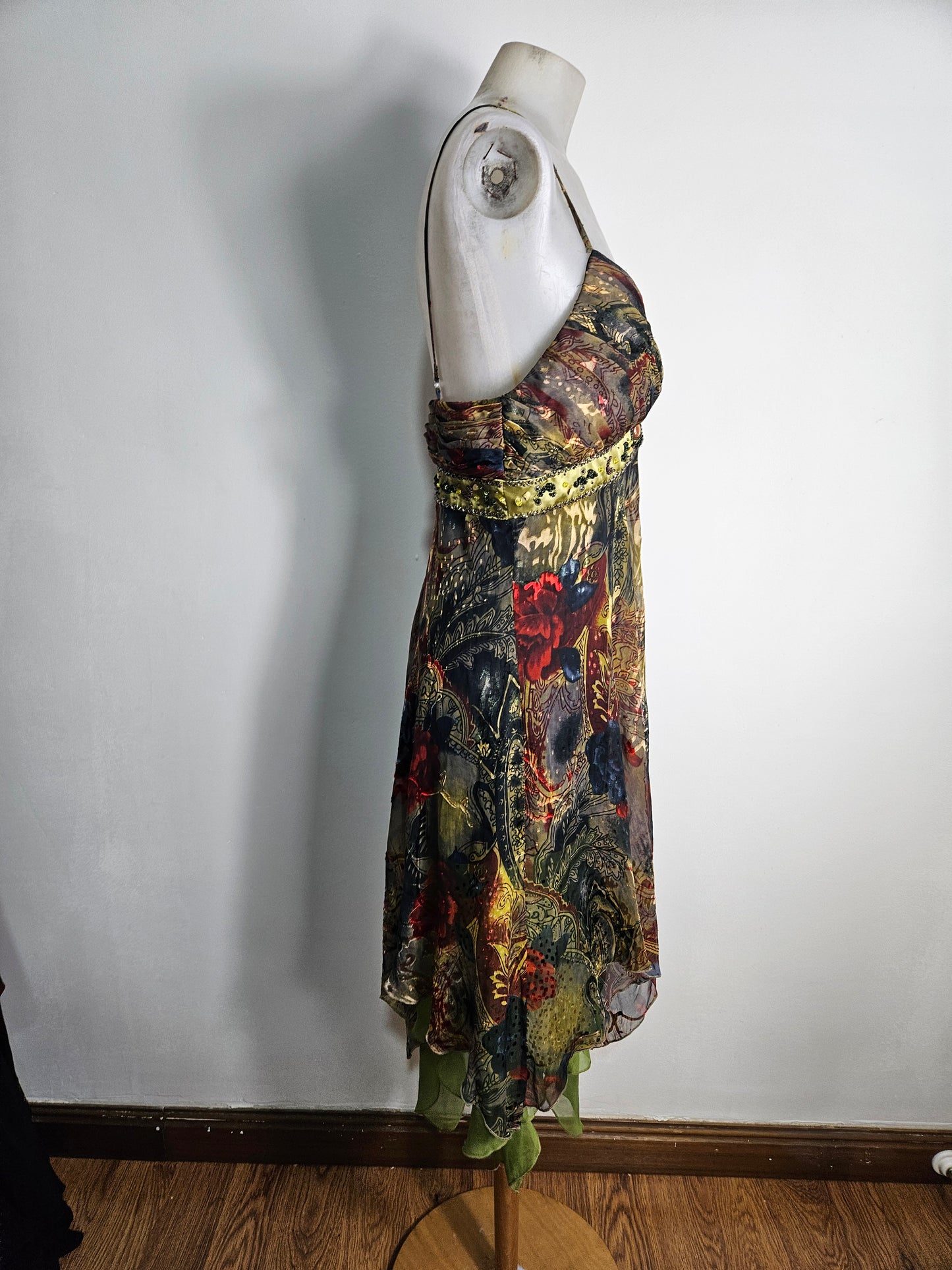 Robe asymétrique en soie