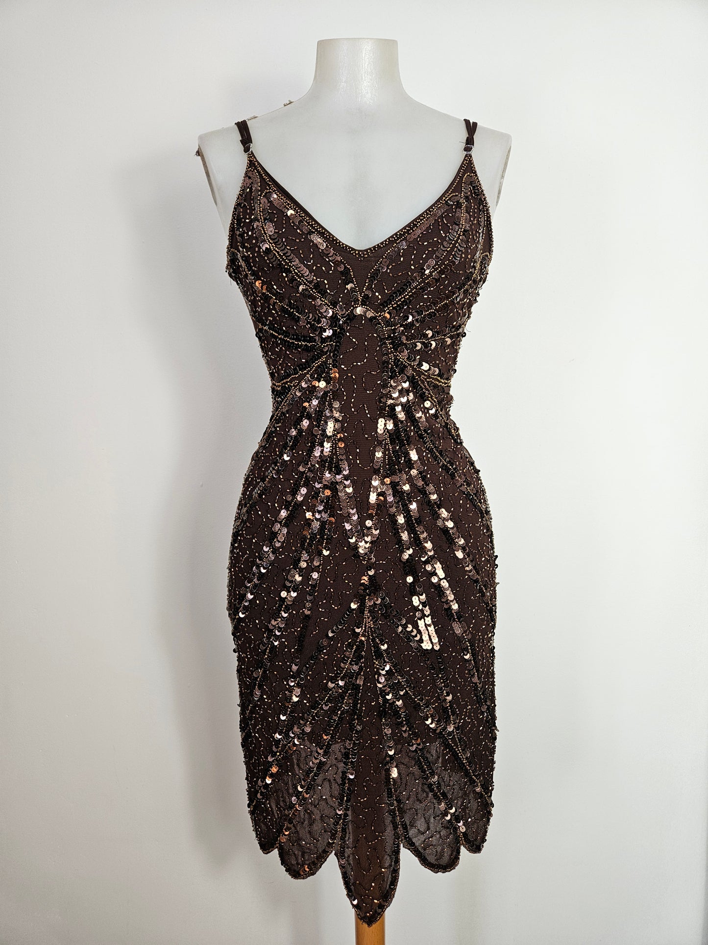 Vestido de gasa con lentejuelas Maner