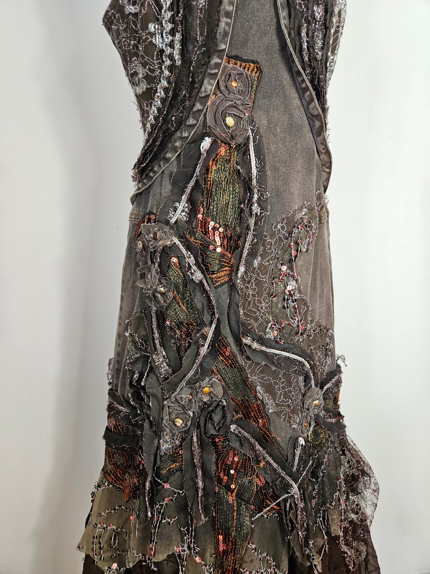 Vestido vaquero bordado