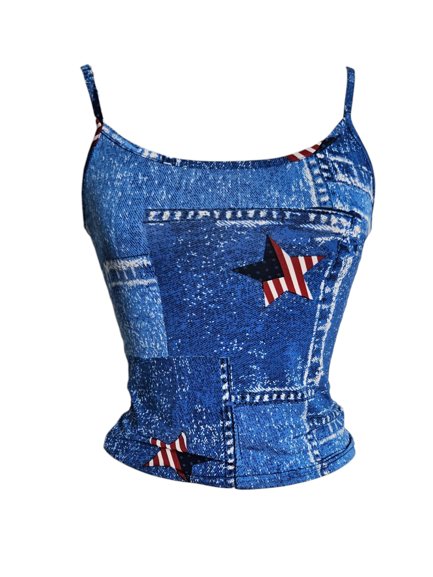 Haut motif denim