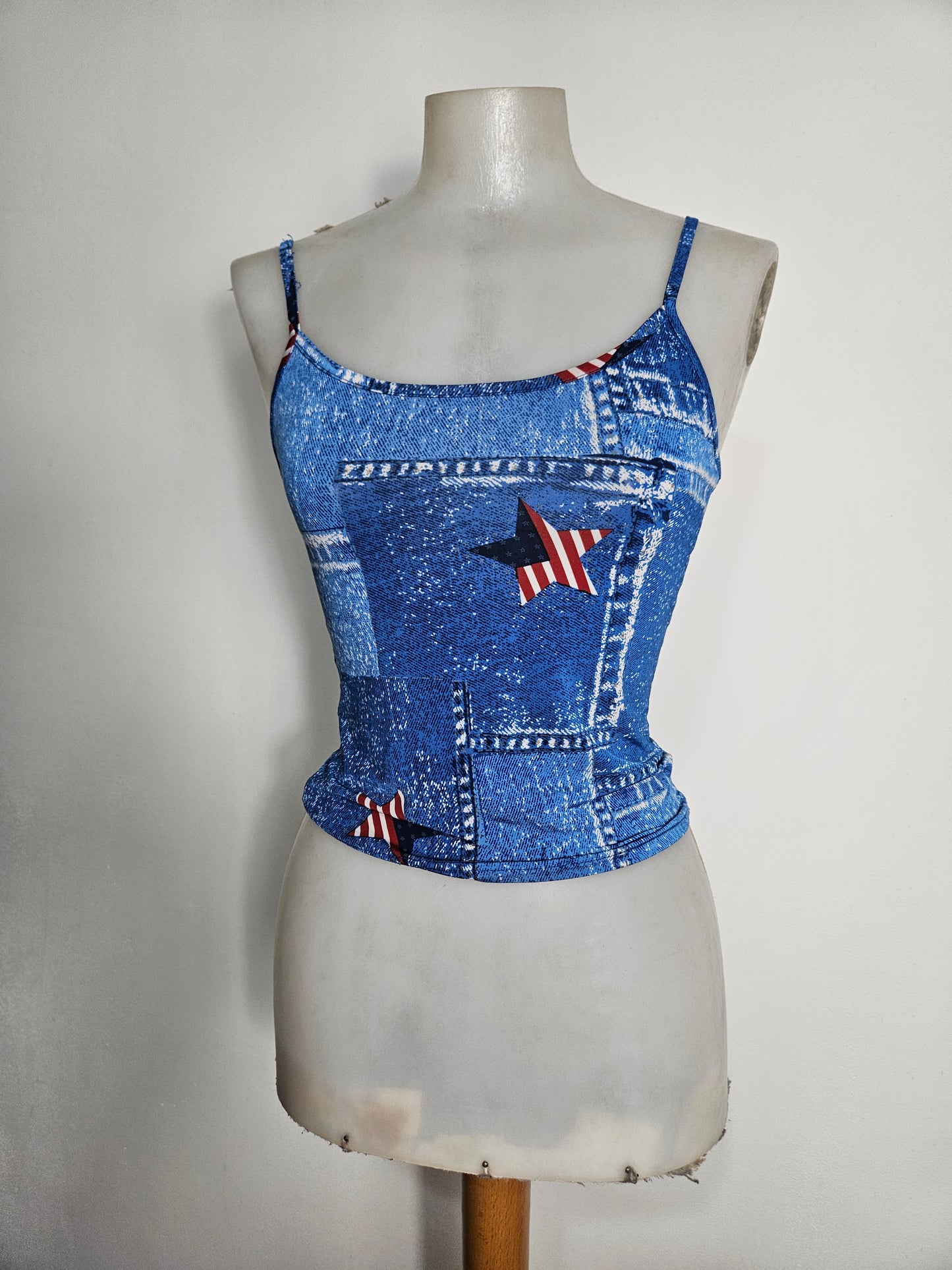 Haut motif denim