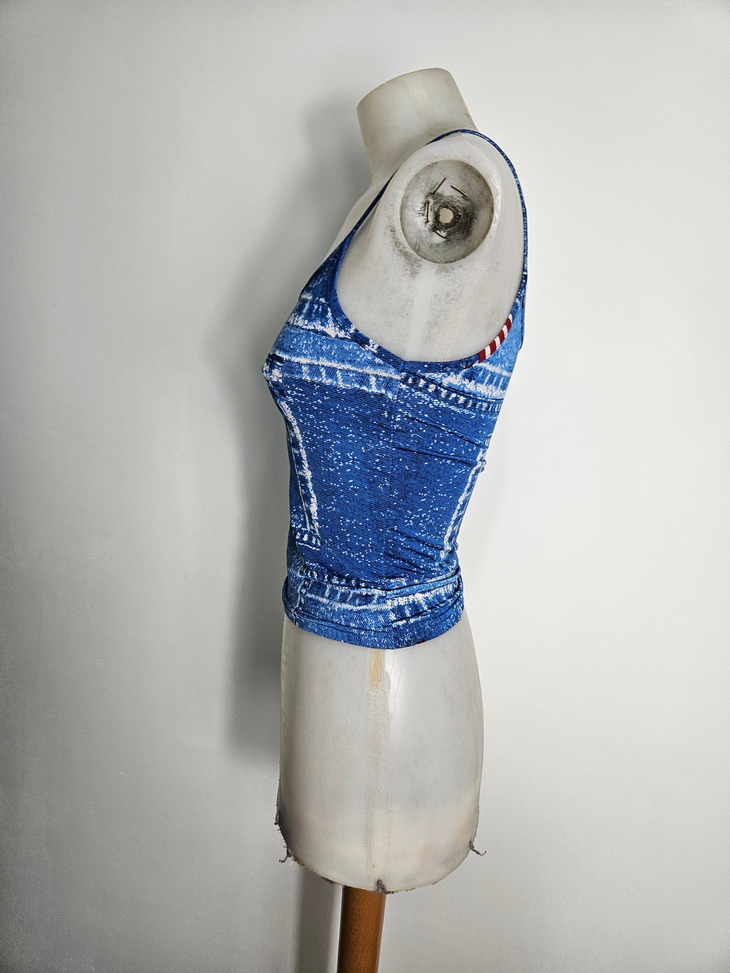 Haut motif denim