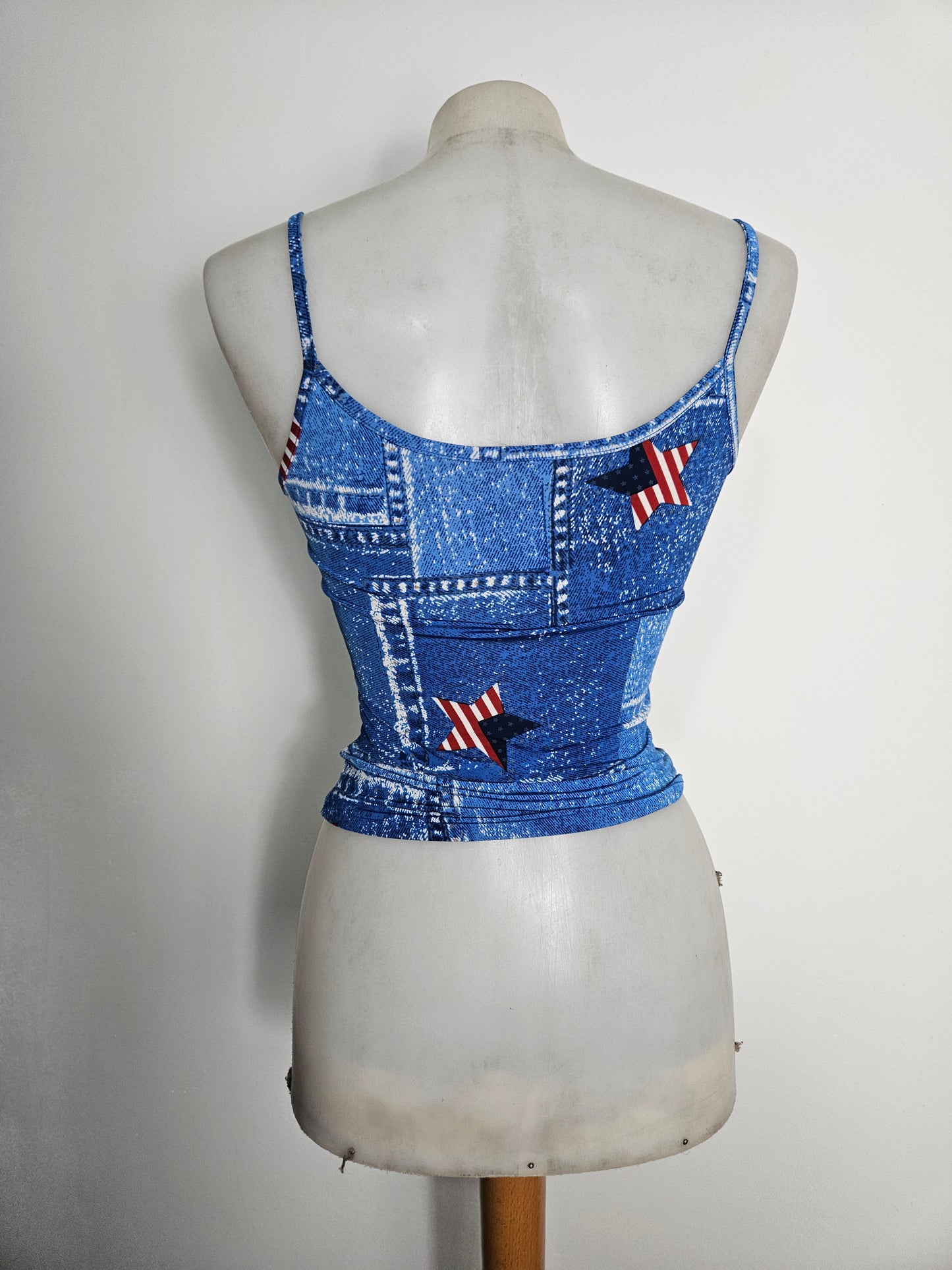 Haut motif denim
