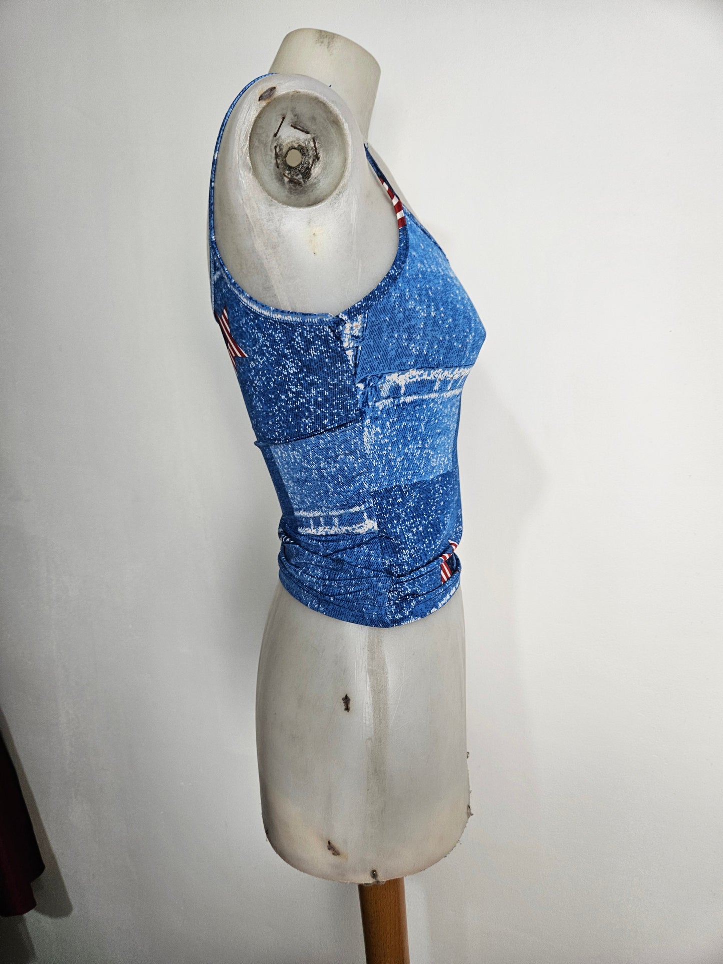 Haut motif denim