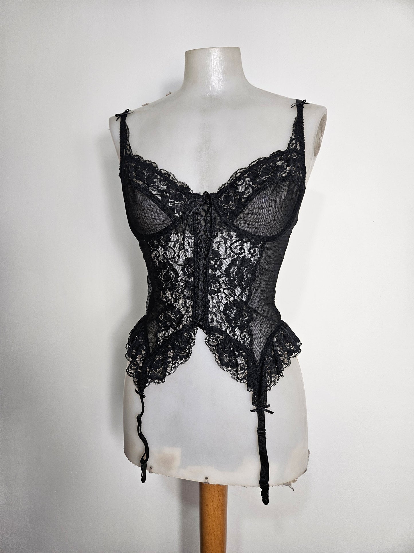Haut esprit lingerie noir