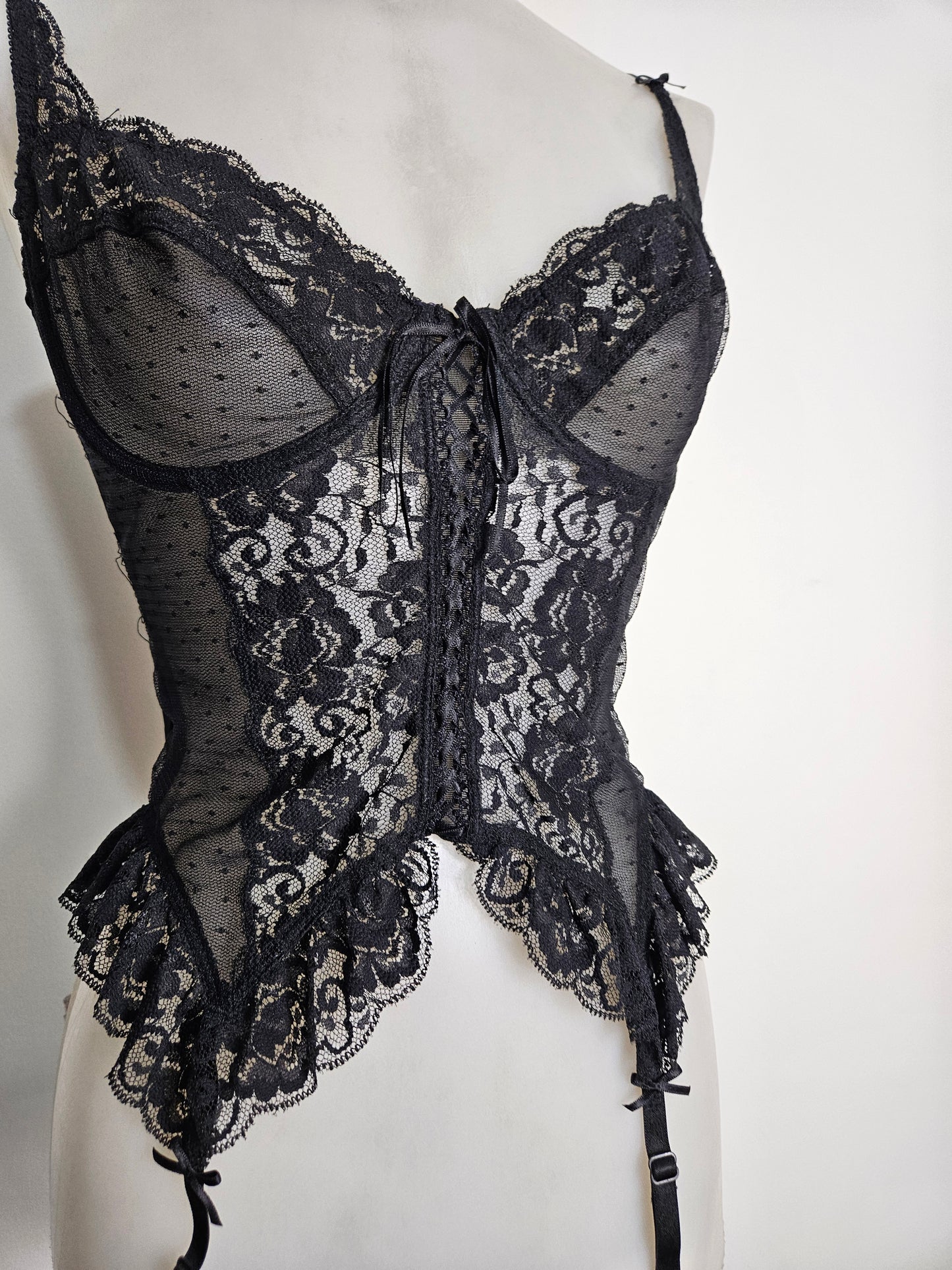 Haut esprit lingerie noir