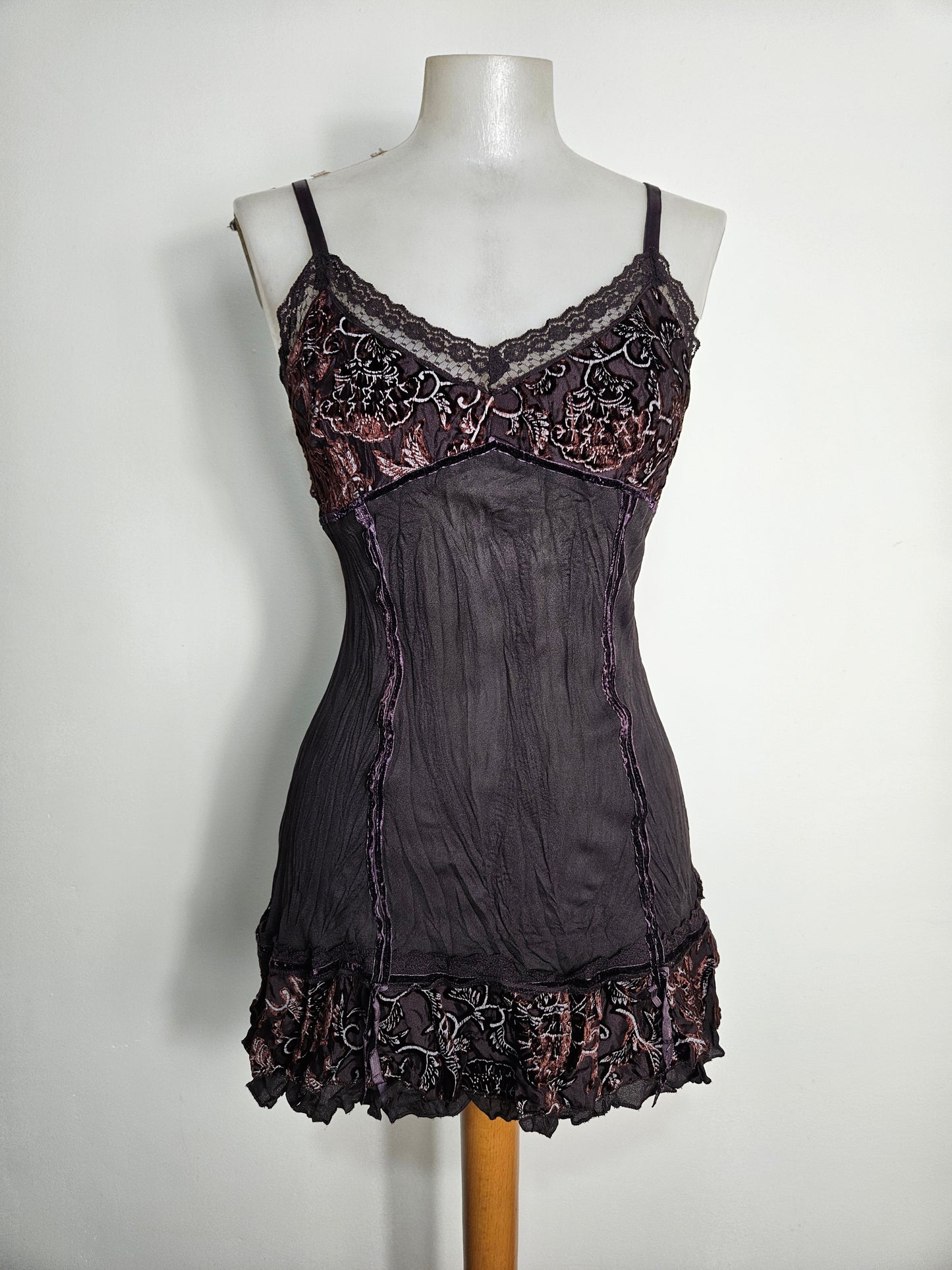 Haut asymétrique motifs velours ras