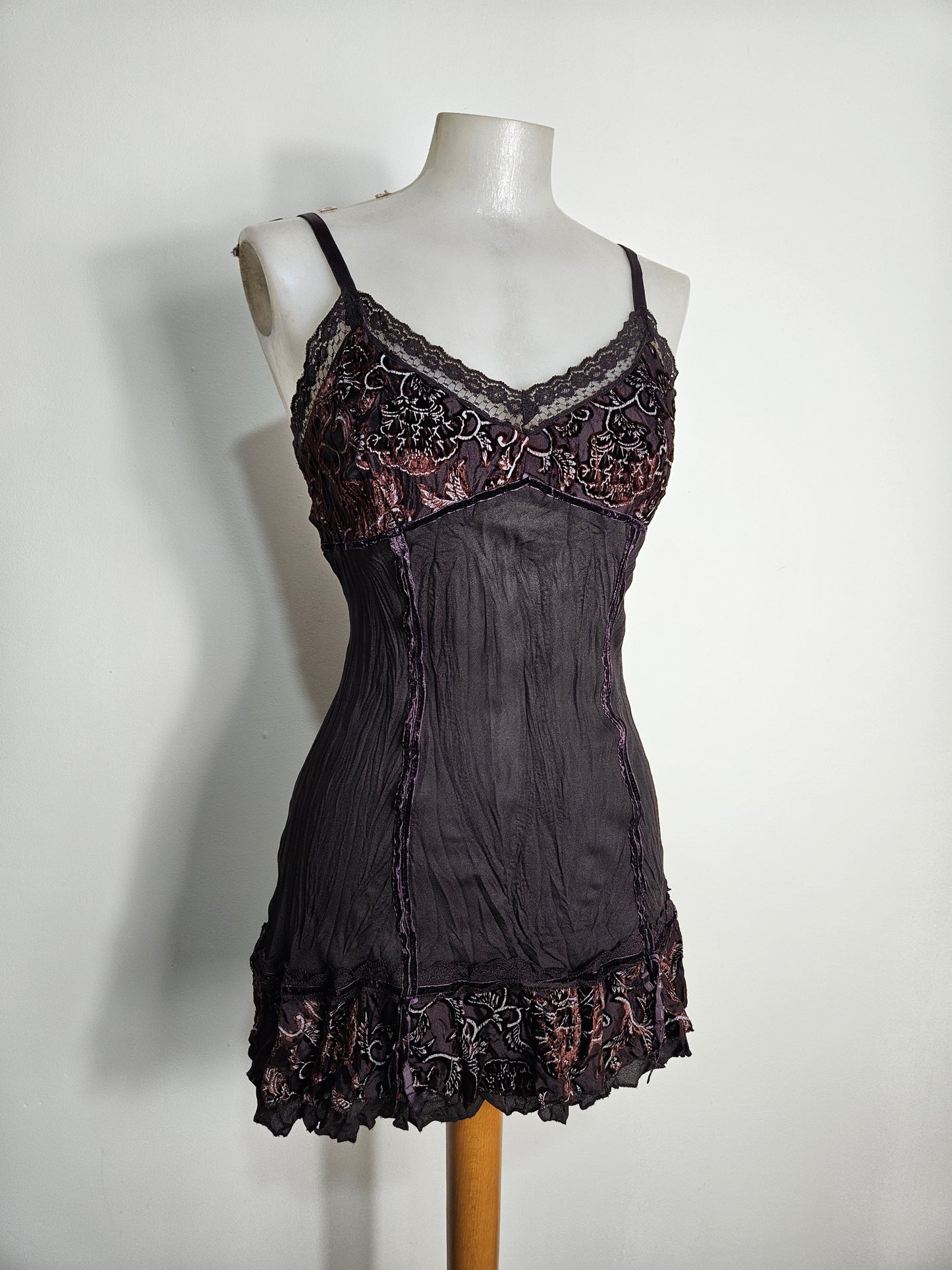 Haut asymétrique motifs velours ras