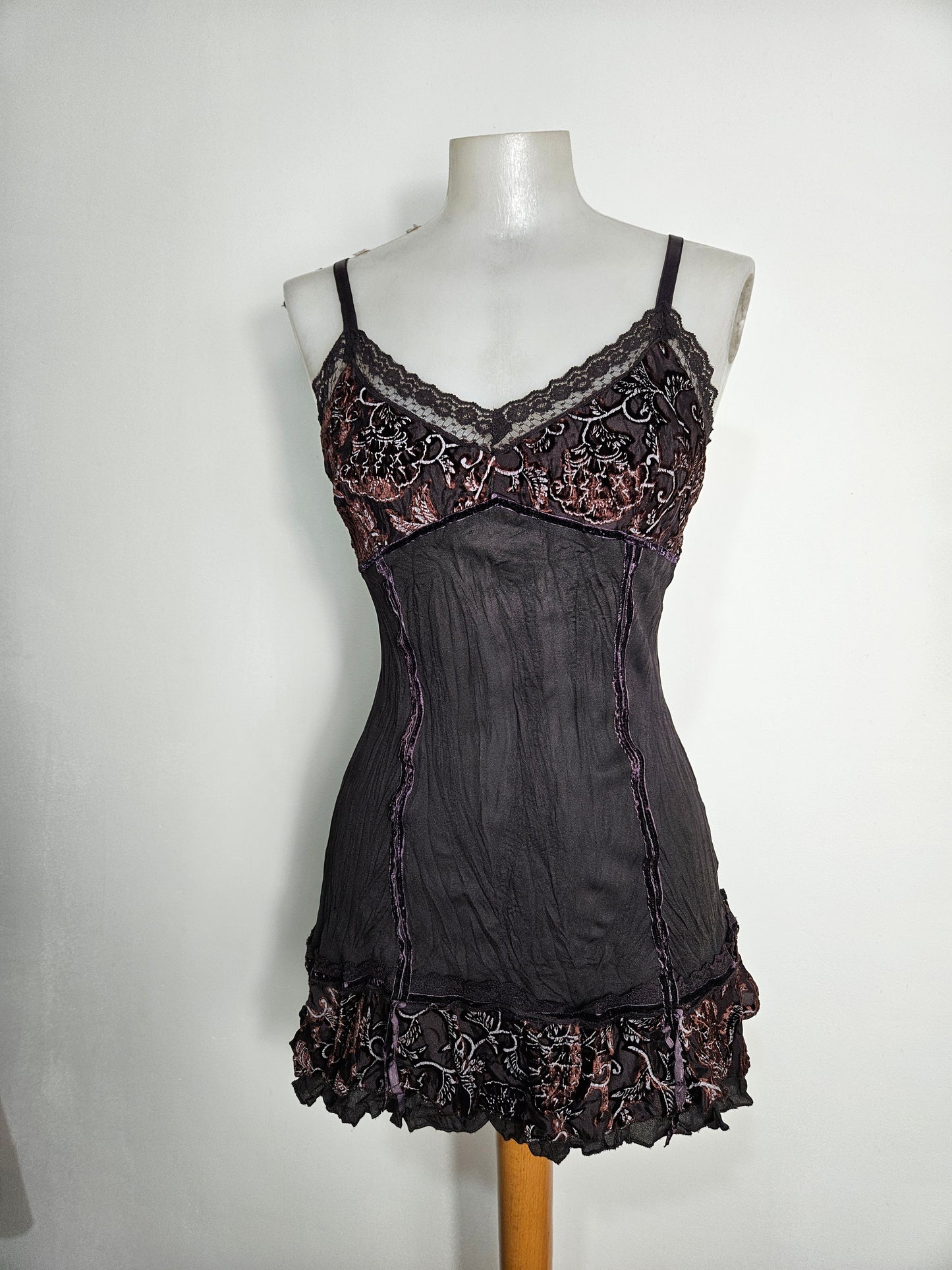 Haut asymétrique motifs velours ras