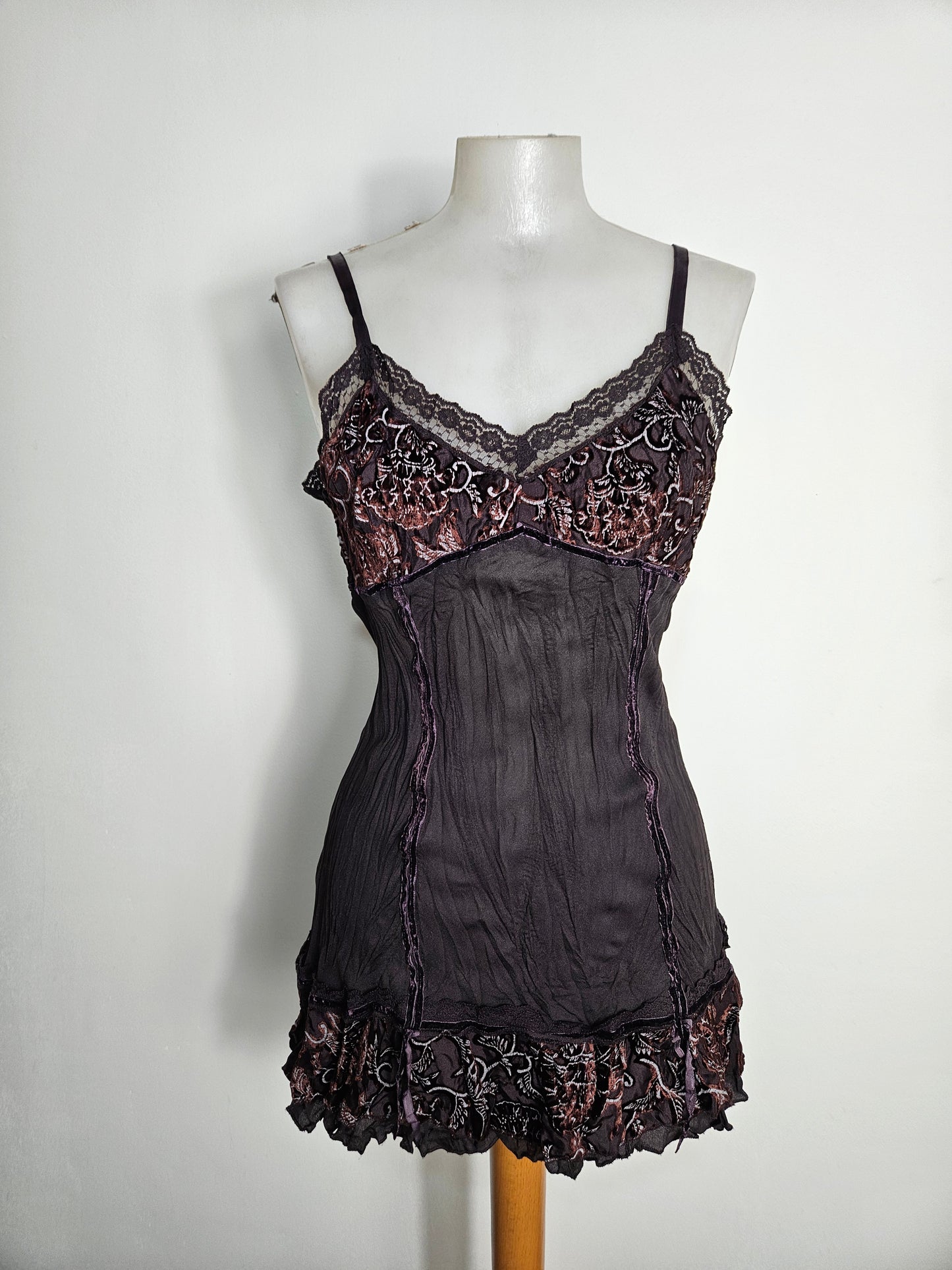 Haut asymétrique motifs velours ras