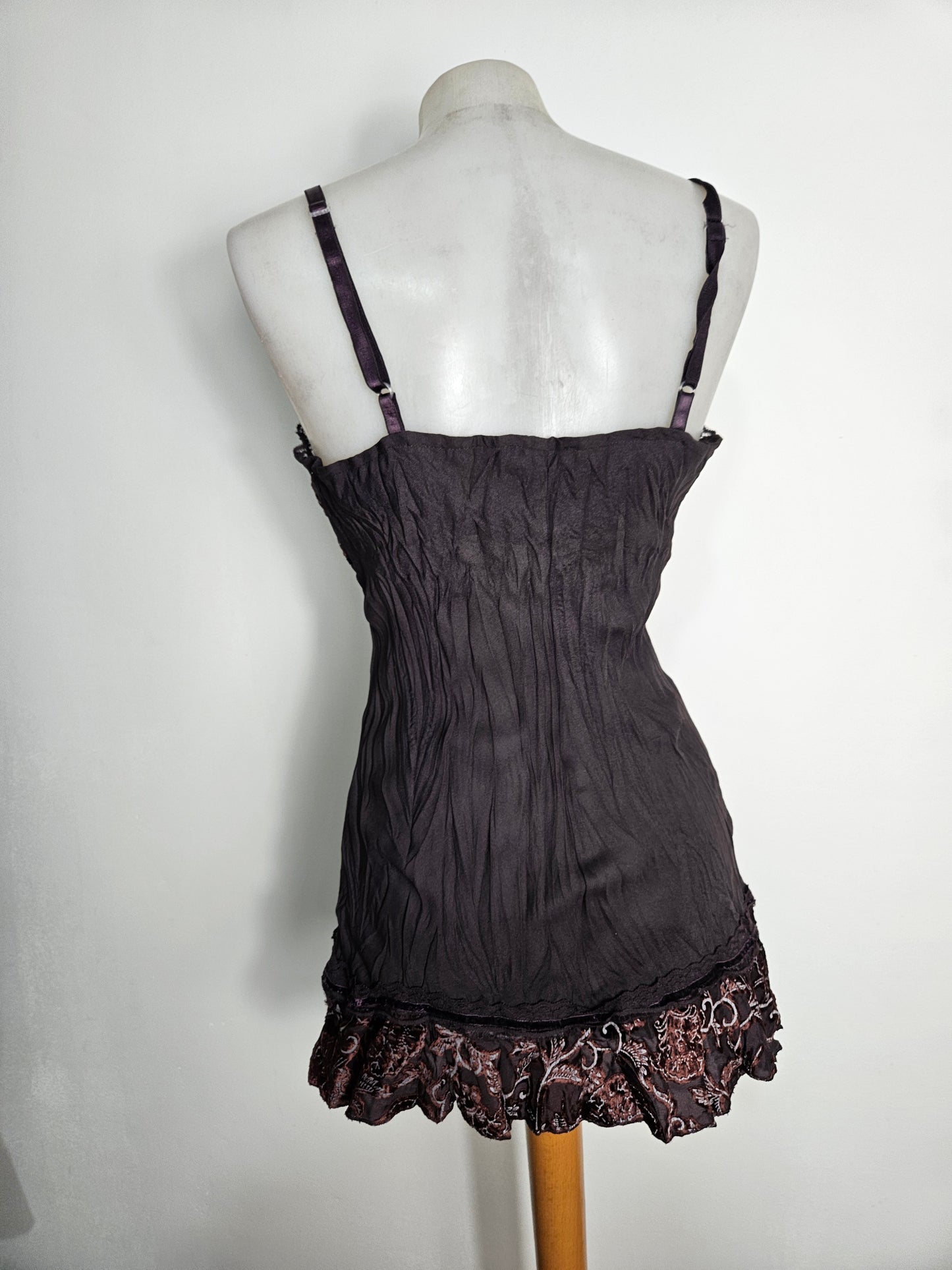 Haut asymétrique motifs velours ras