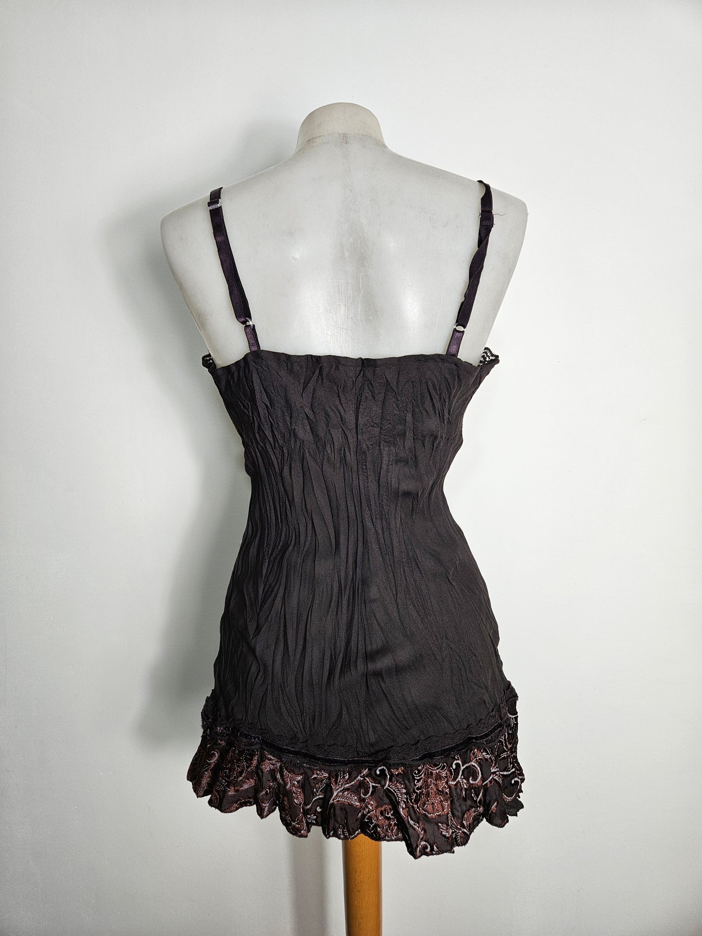 Haut asymétrique motifs velours ras