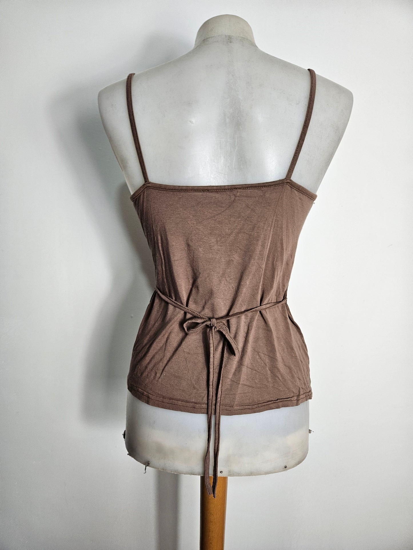 Asymmetrical lace-up top