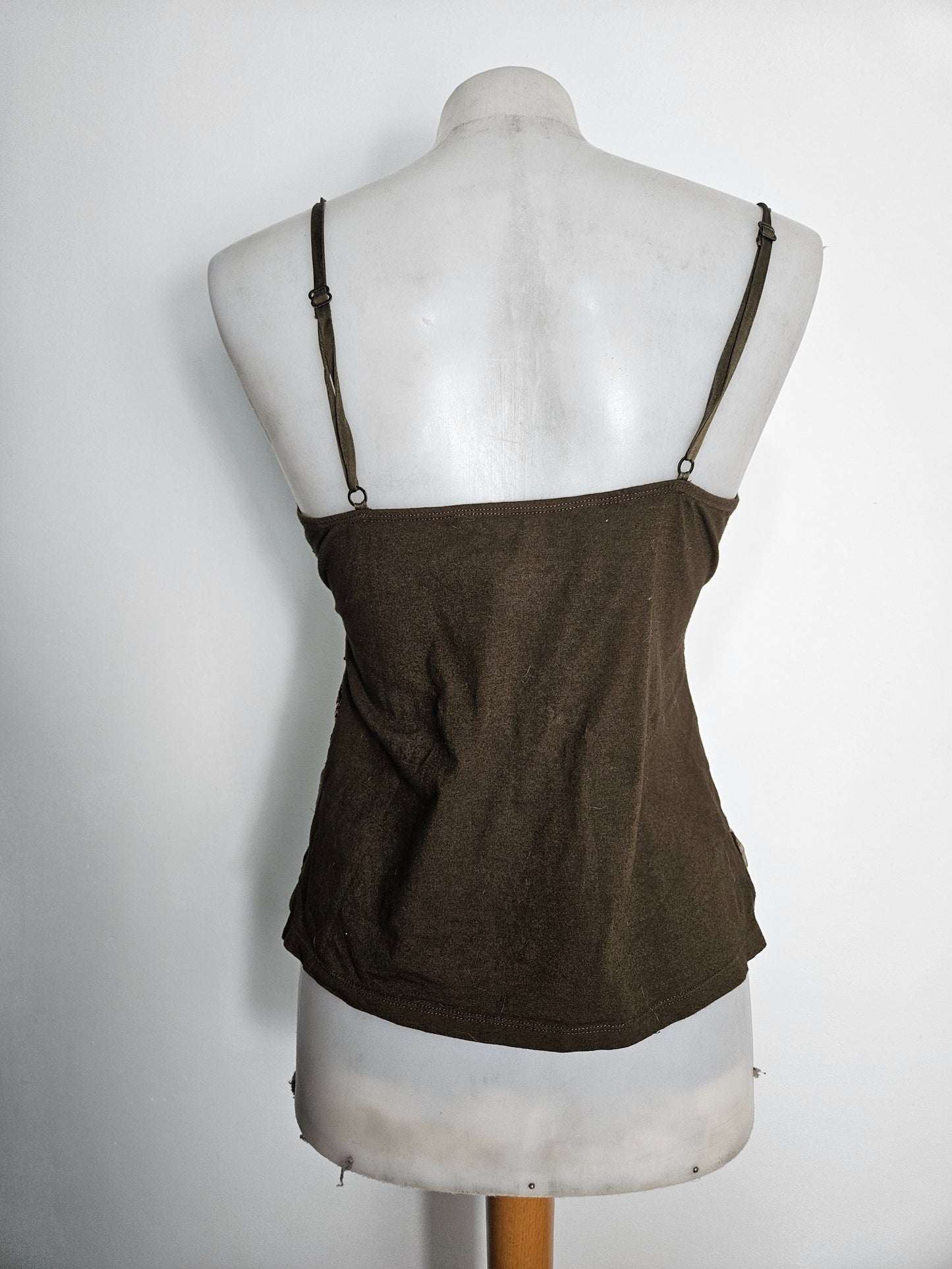 Embroidered silk top