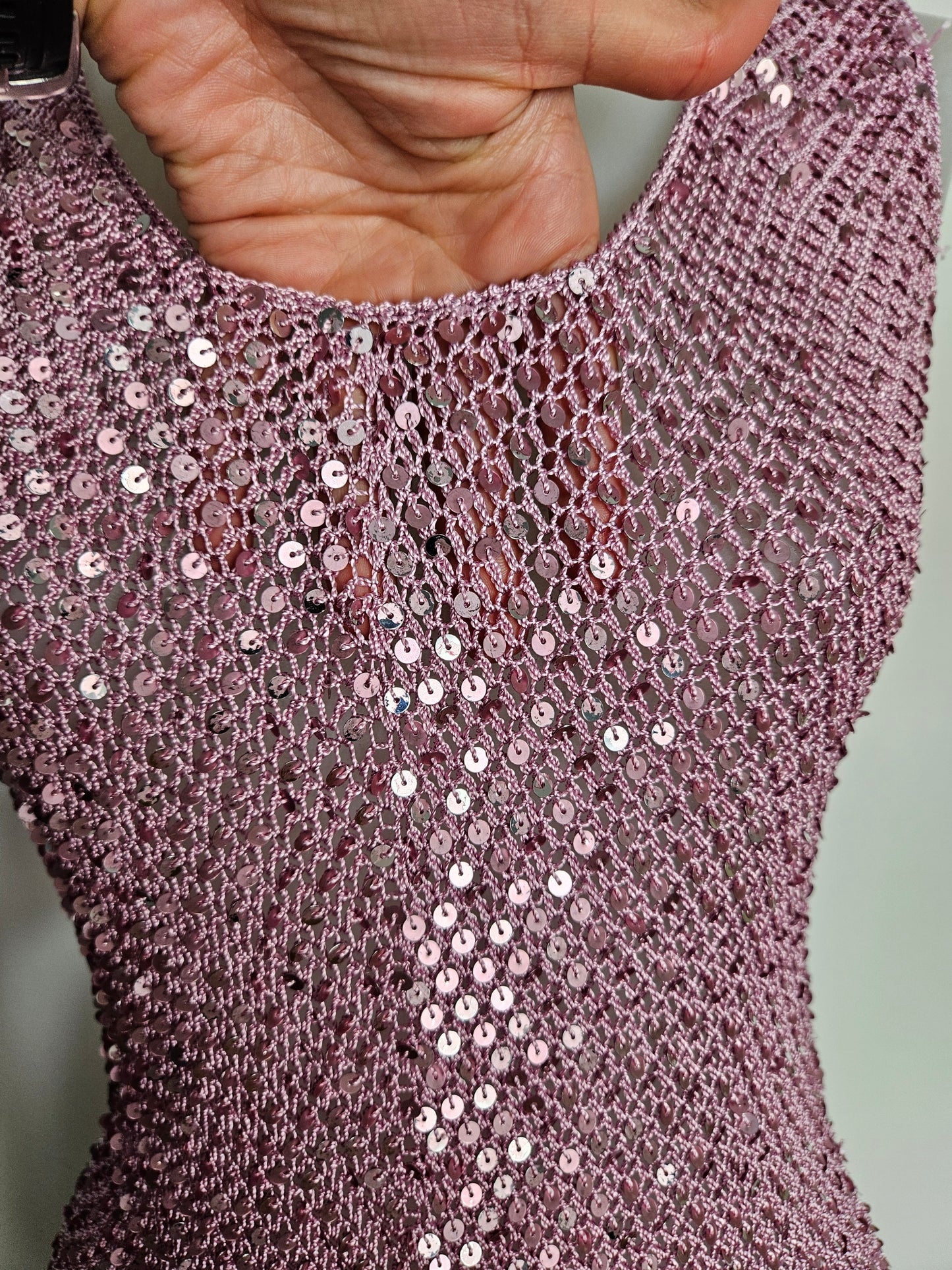 Haut en crochet à sequins