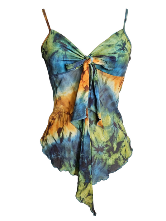 Tie-dye voile top