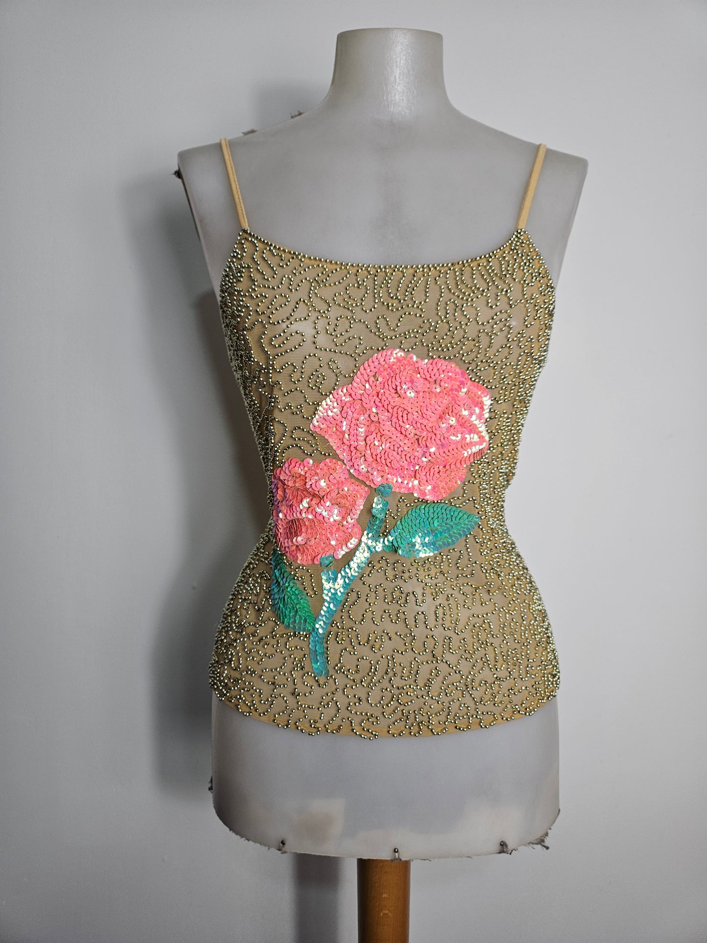 Embroidered voile top