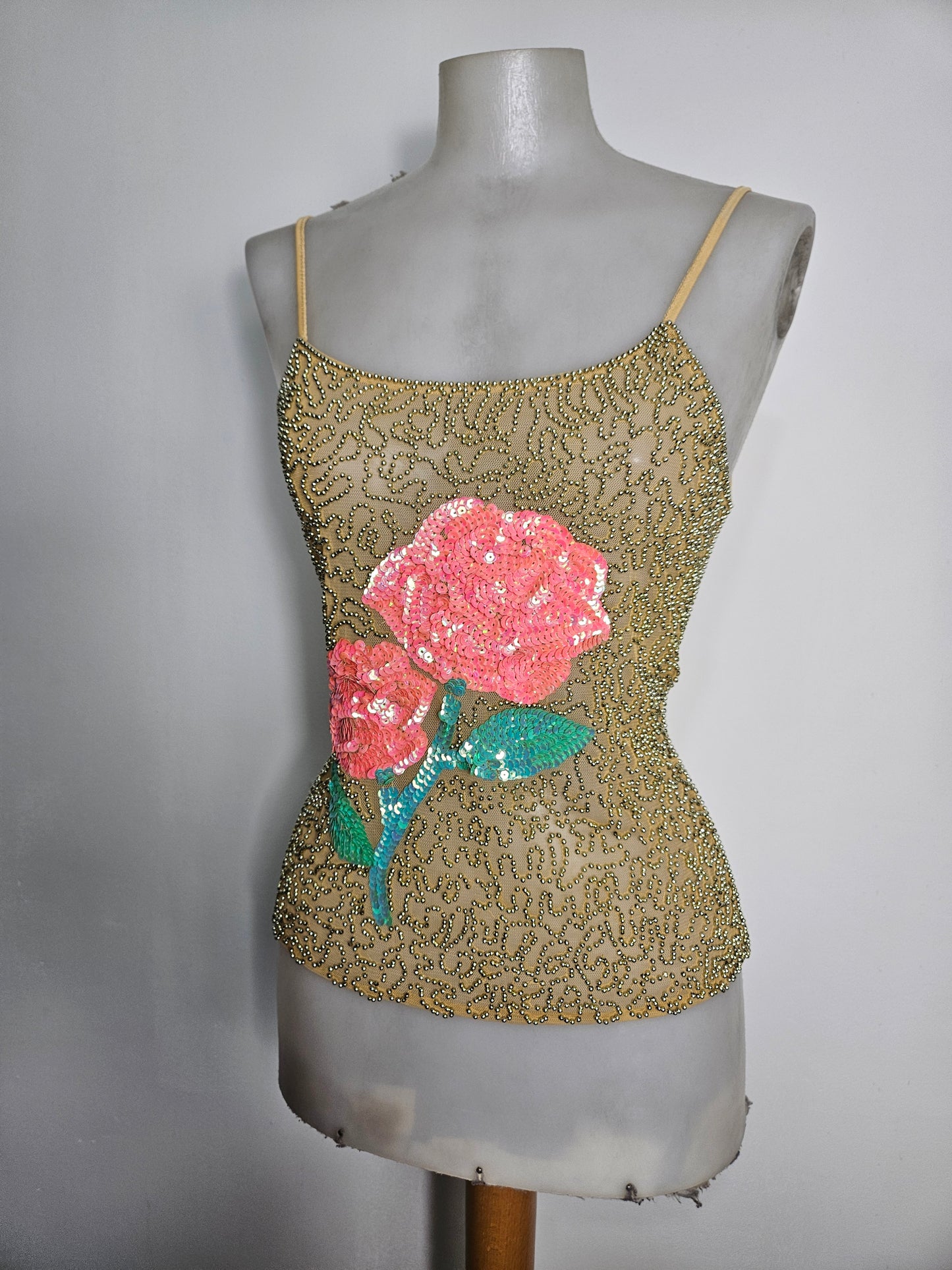 Embroidered voile top