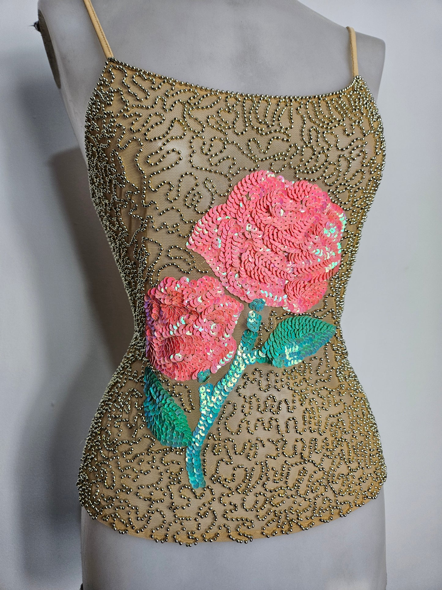 Embroidered voile top