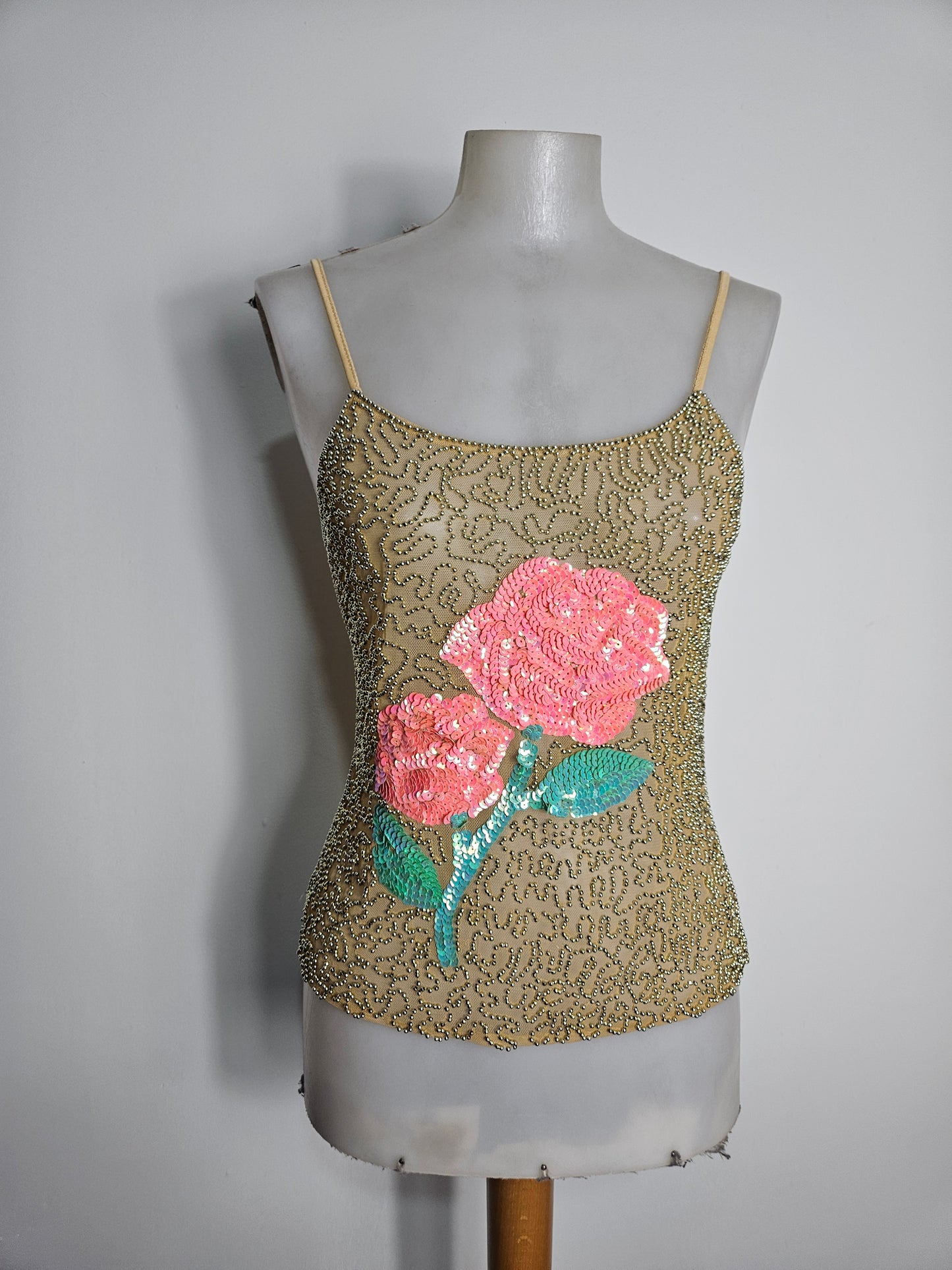 Embroidered voile top