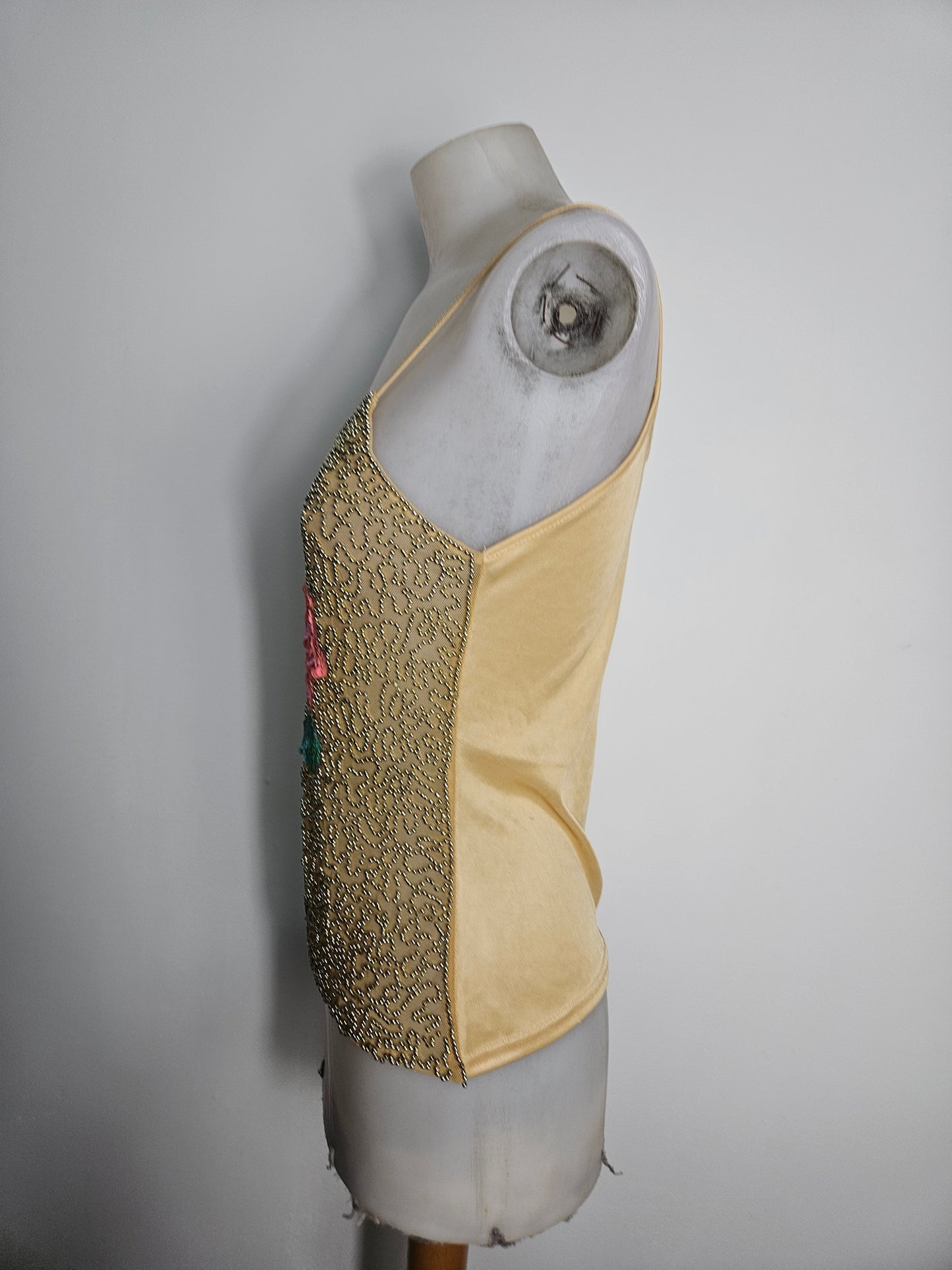 Embroidered voile top