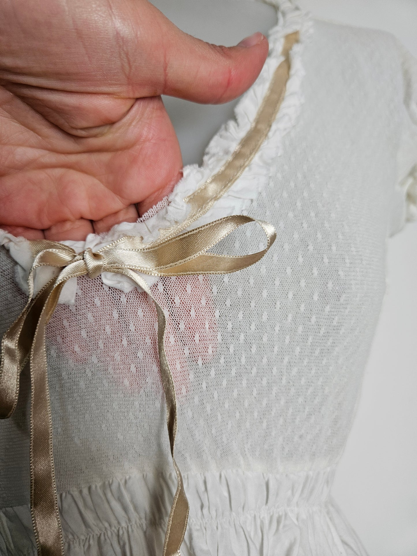 White voile top
