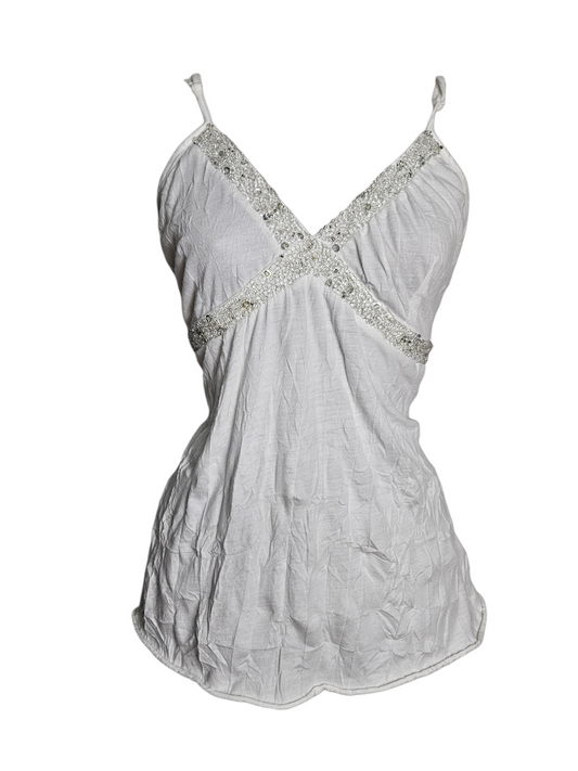White top with embroidered details