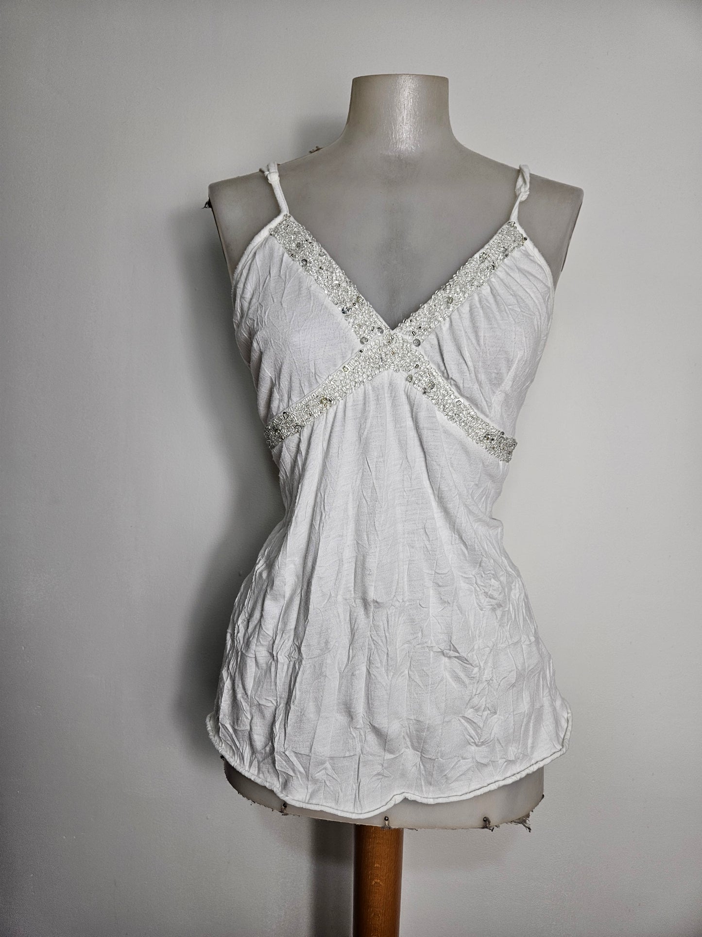 White top with embroidered details