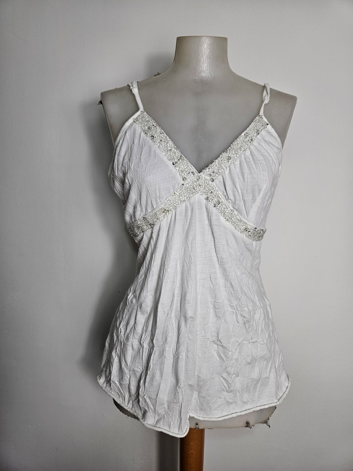 White top with embroidered details