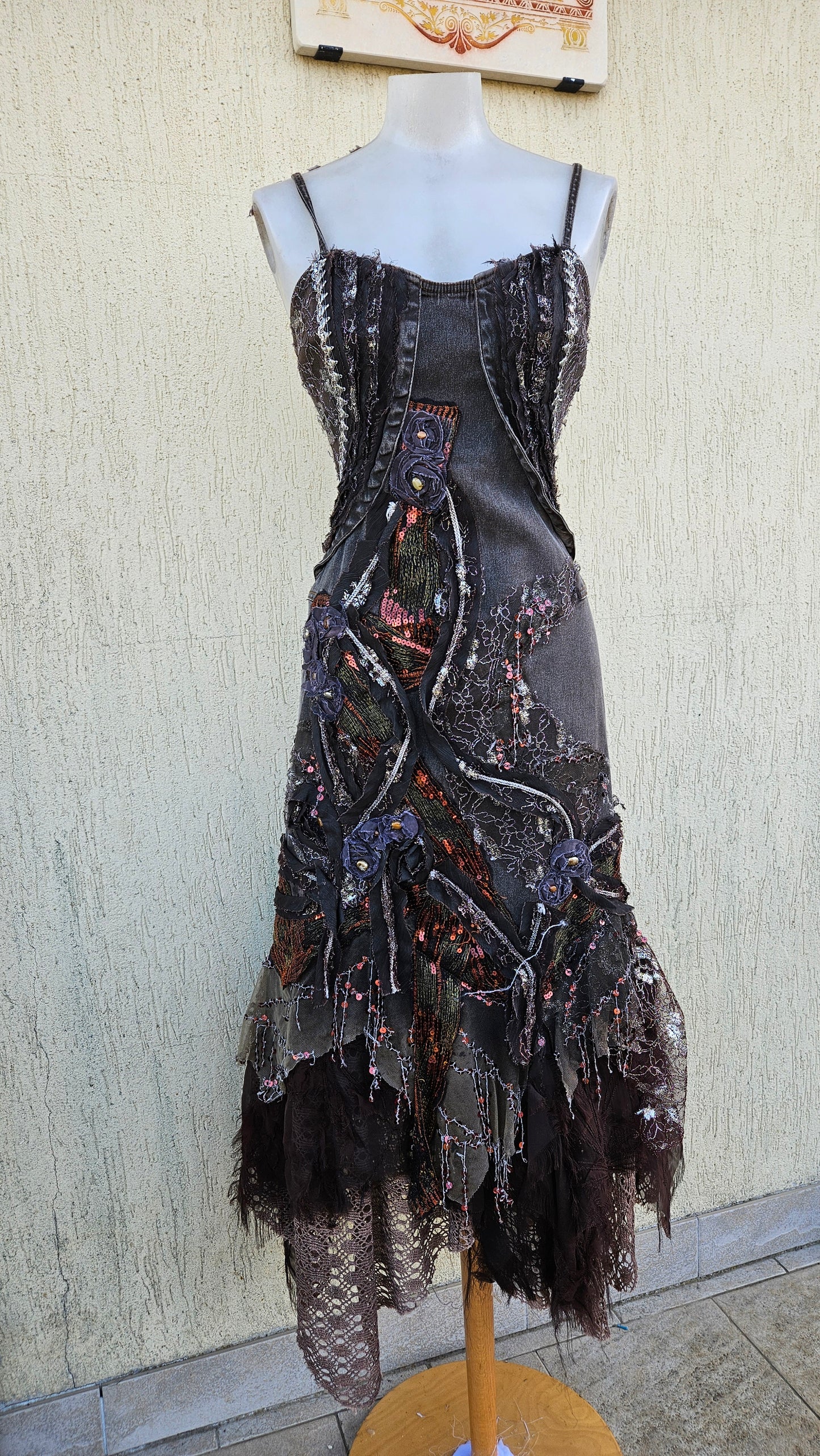 Vestido vaquero bordado