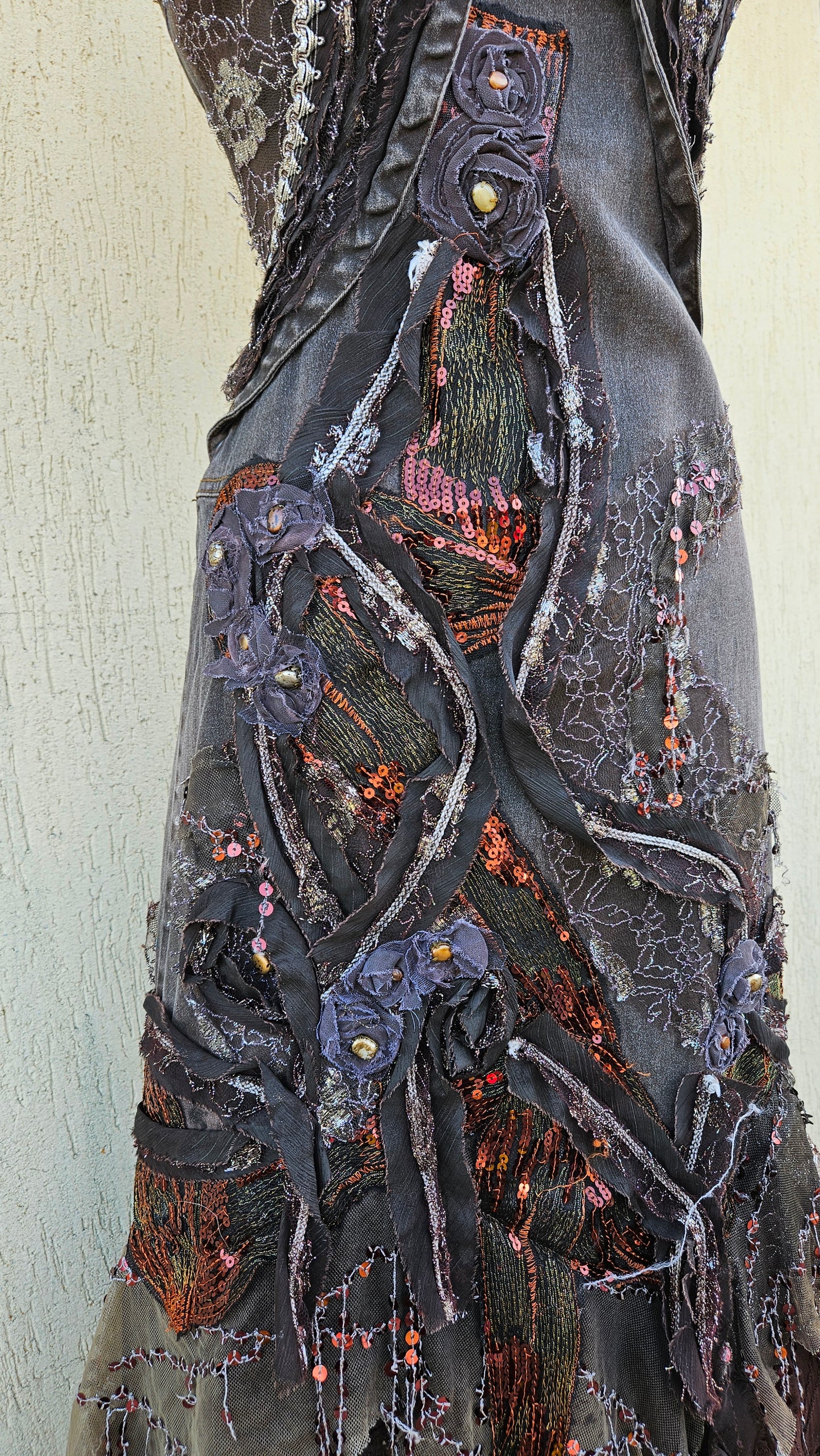 Vestido vaquero bordado