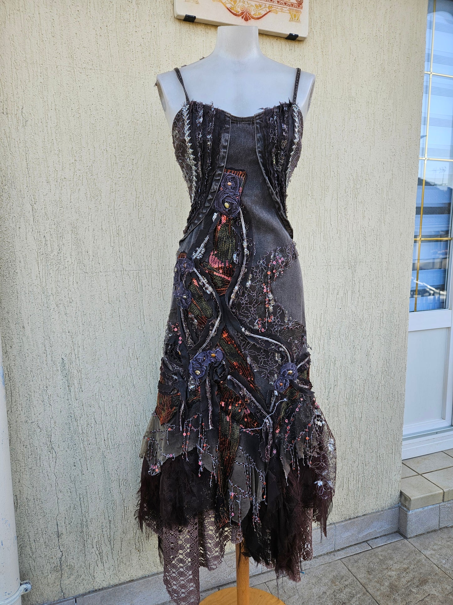 Vestido vaquero bordado