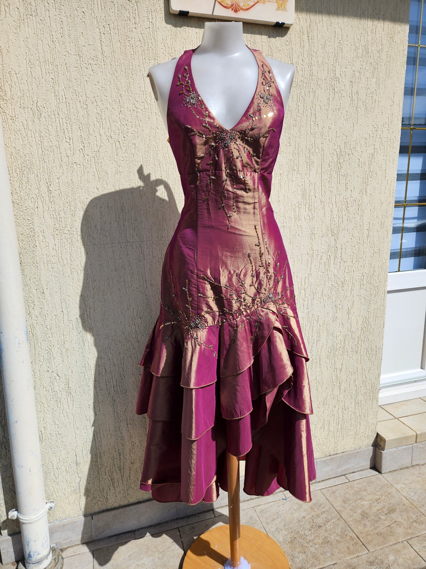 Robe dos nu irisée