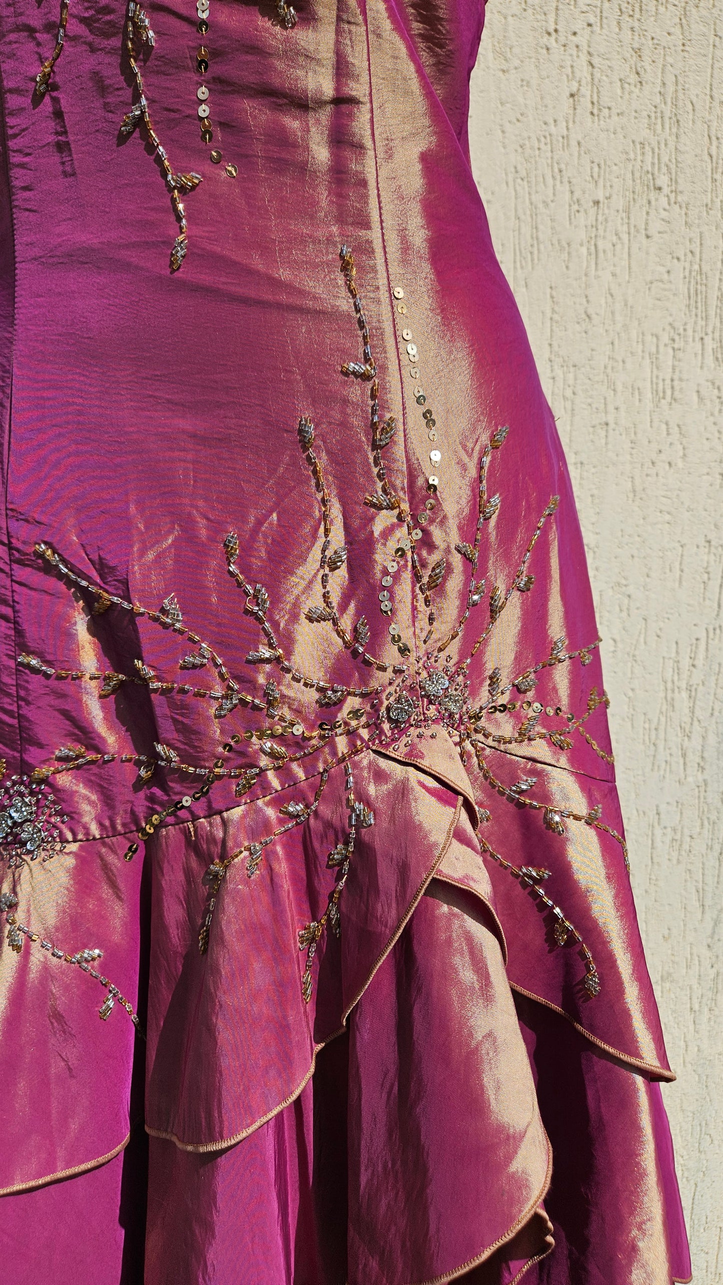 Robe dos nu irisée