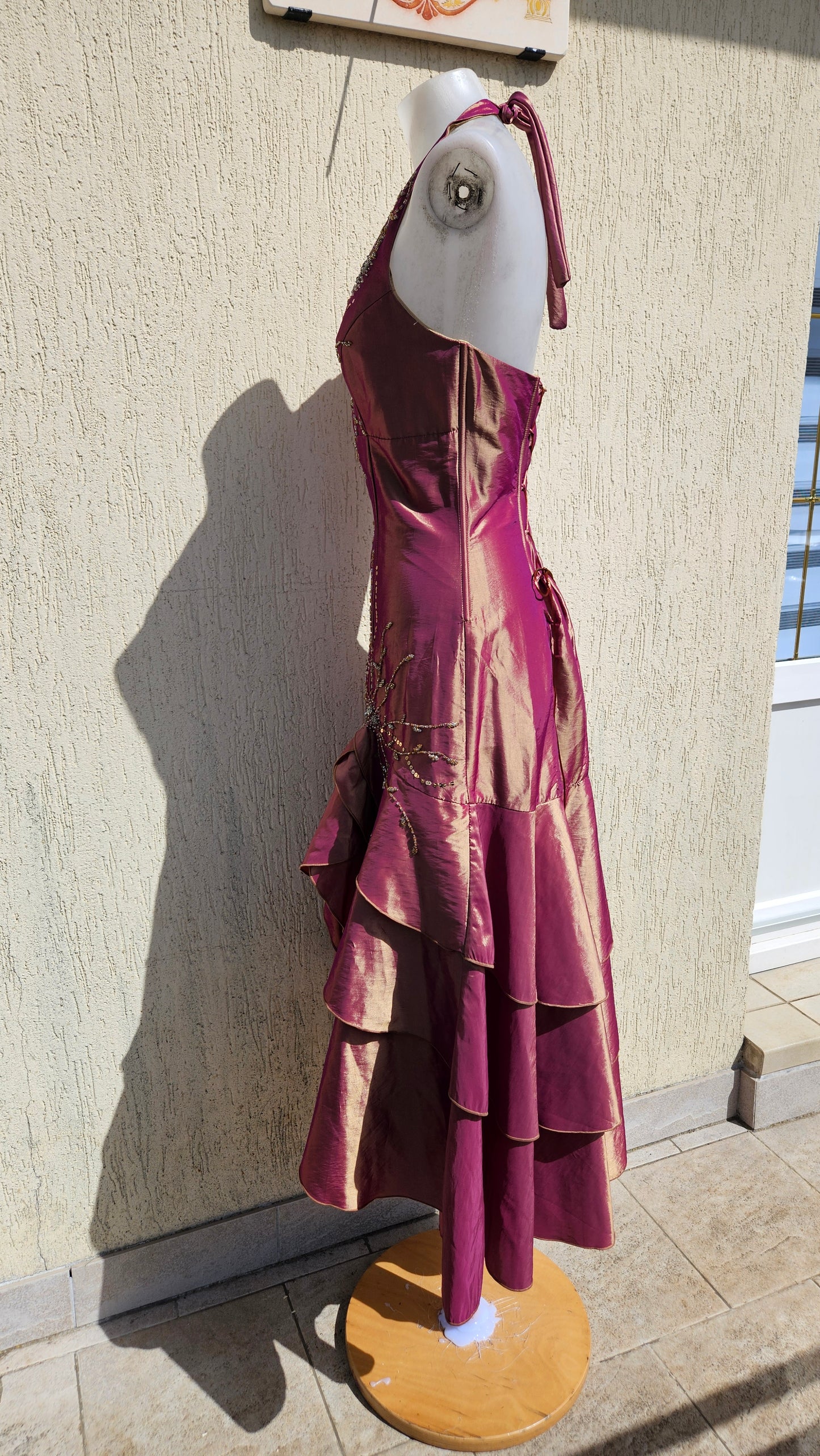 Robe dos nu irisée