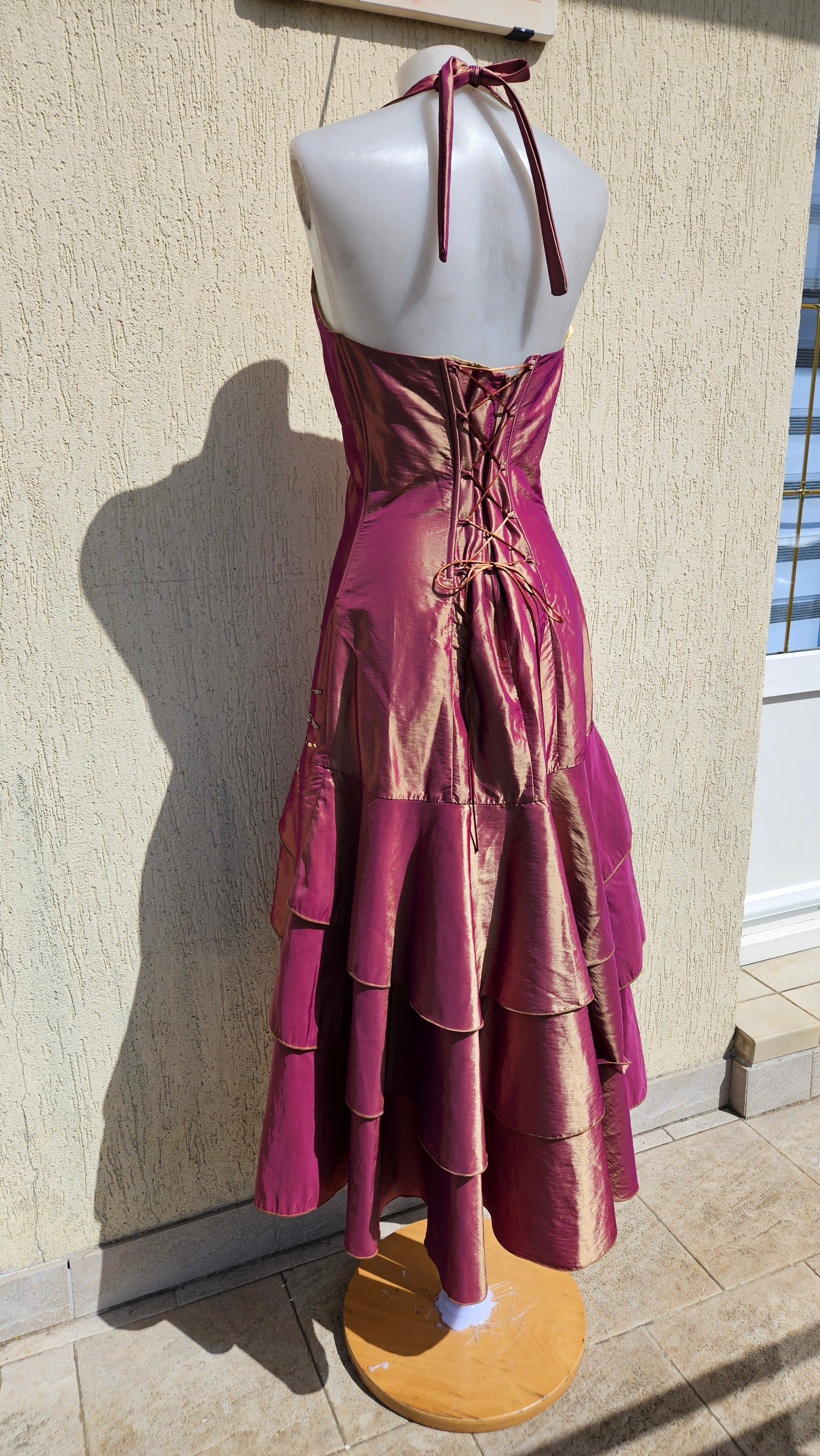 Robe dos nu irisée