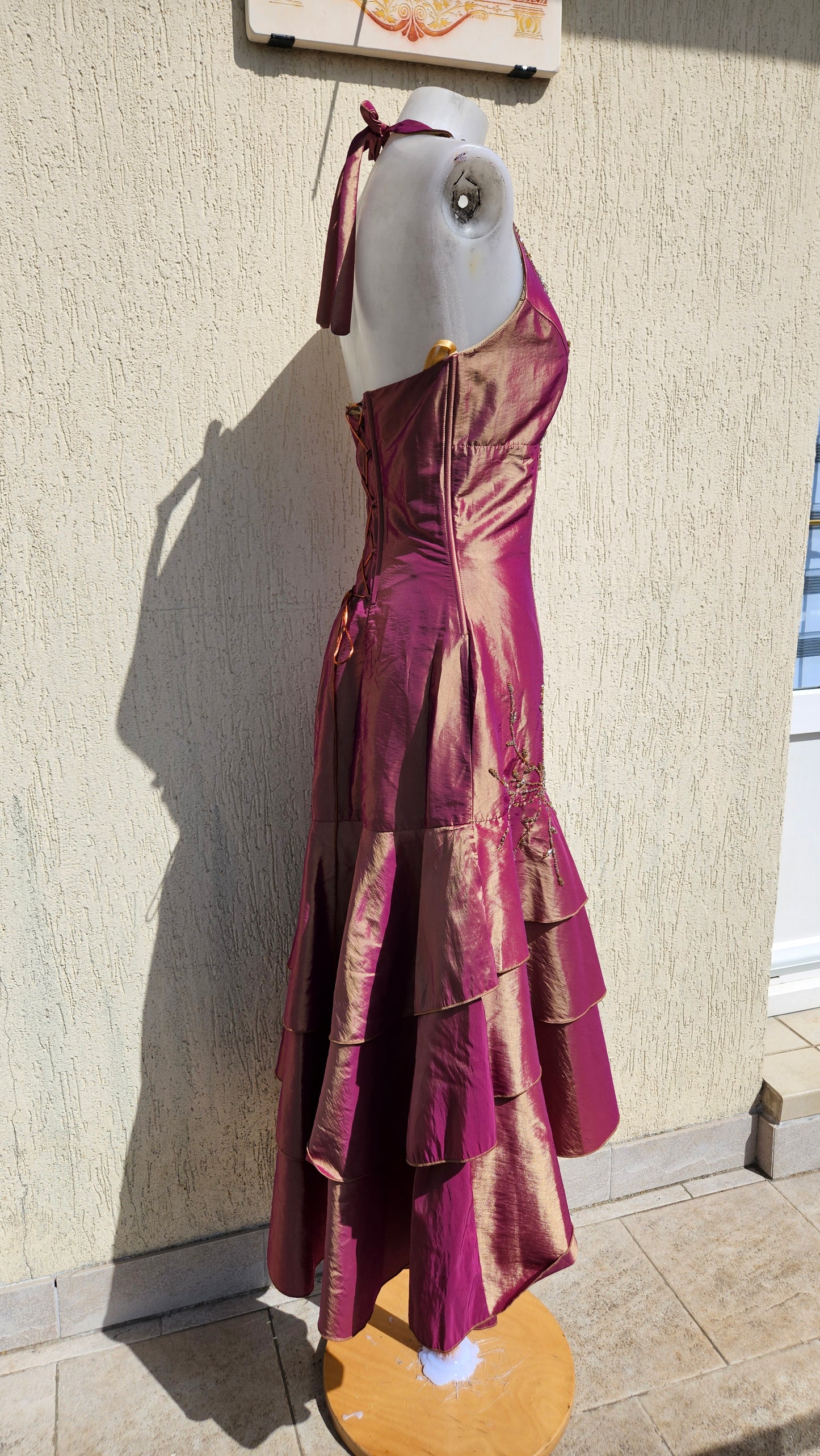 Robe dos nu irisée