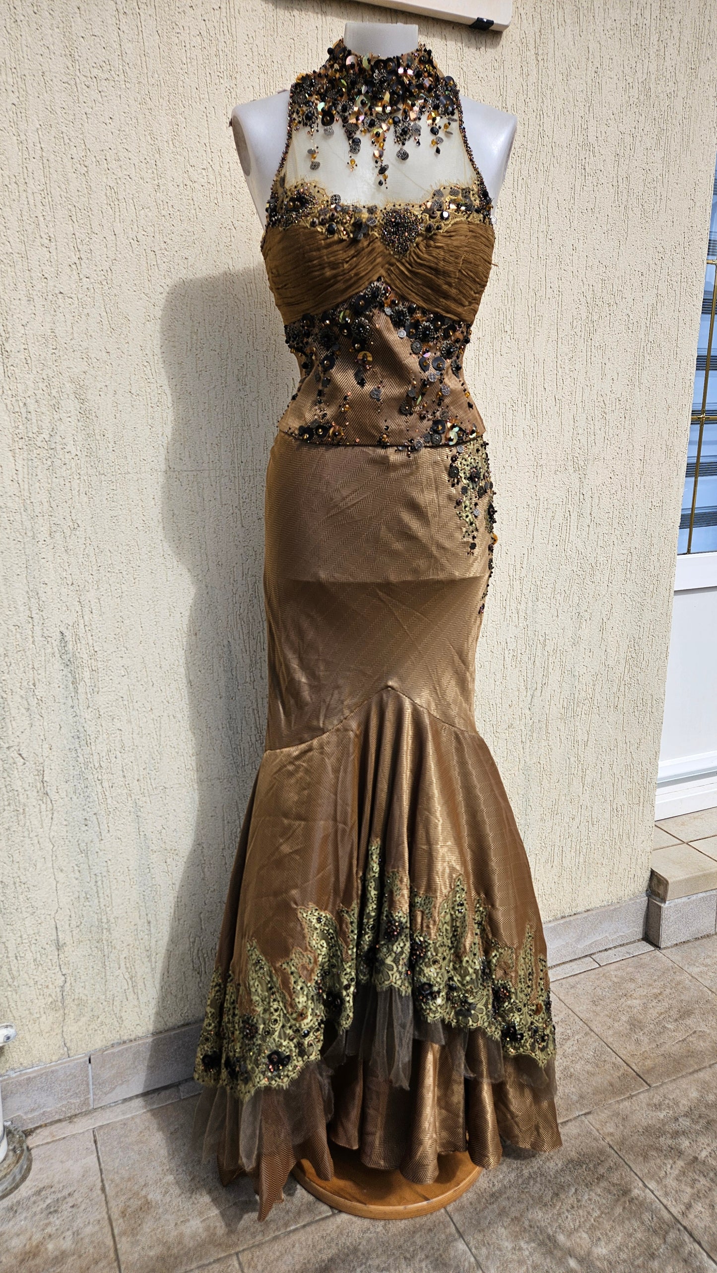 Conjunto de noche marrón