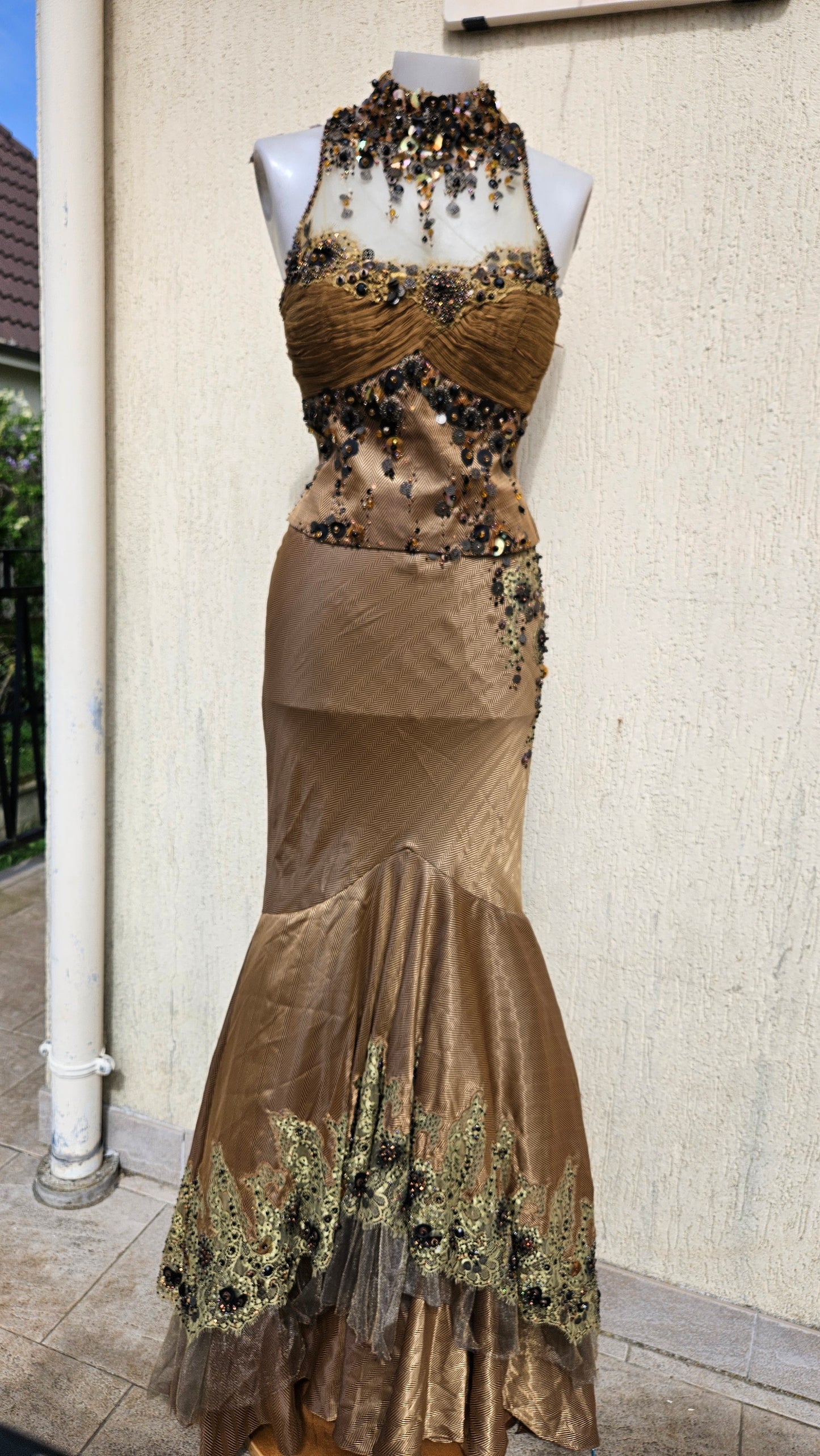 Conjunto de noche marrón