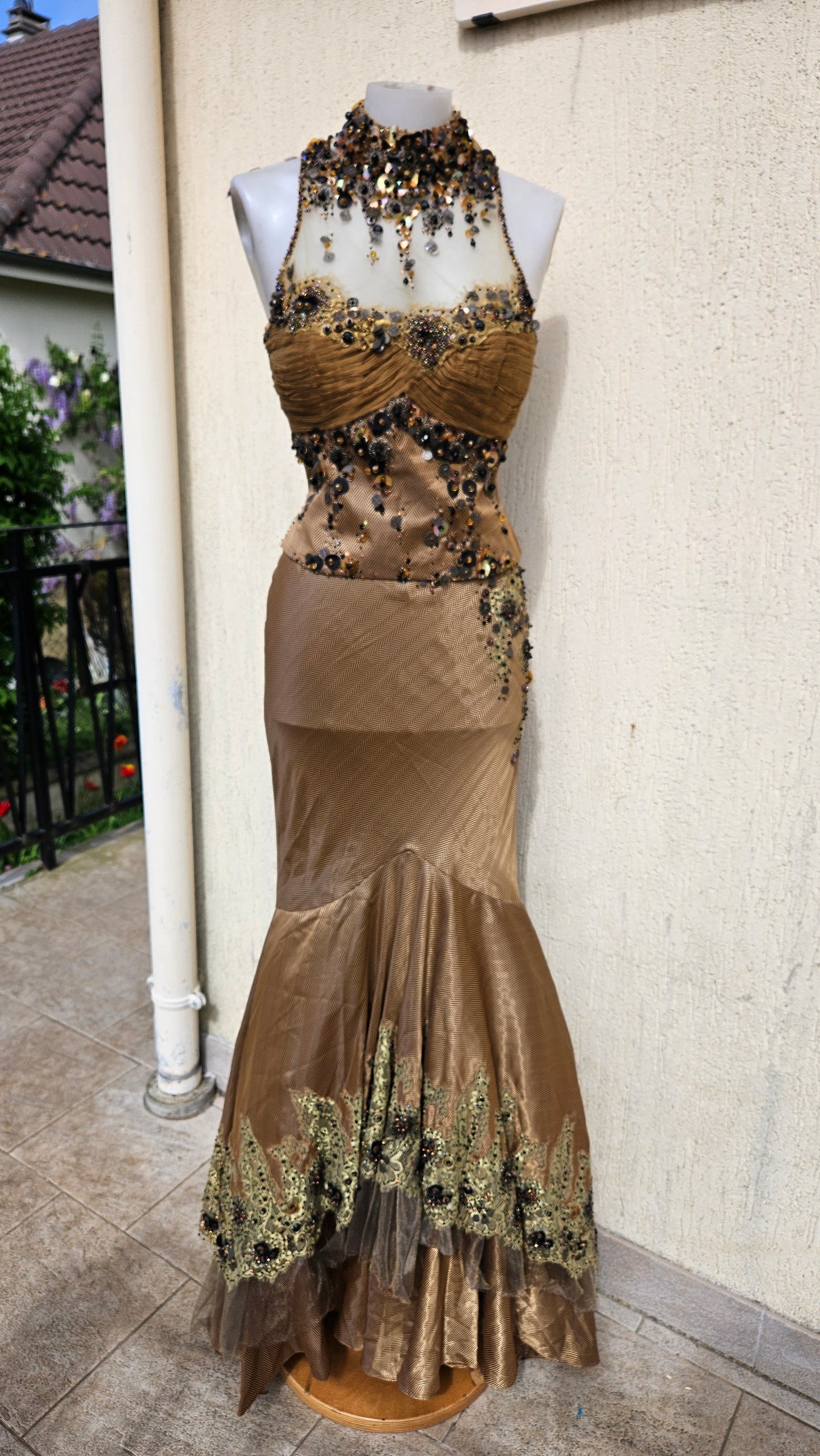 Conjunto de noche marrón