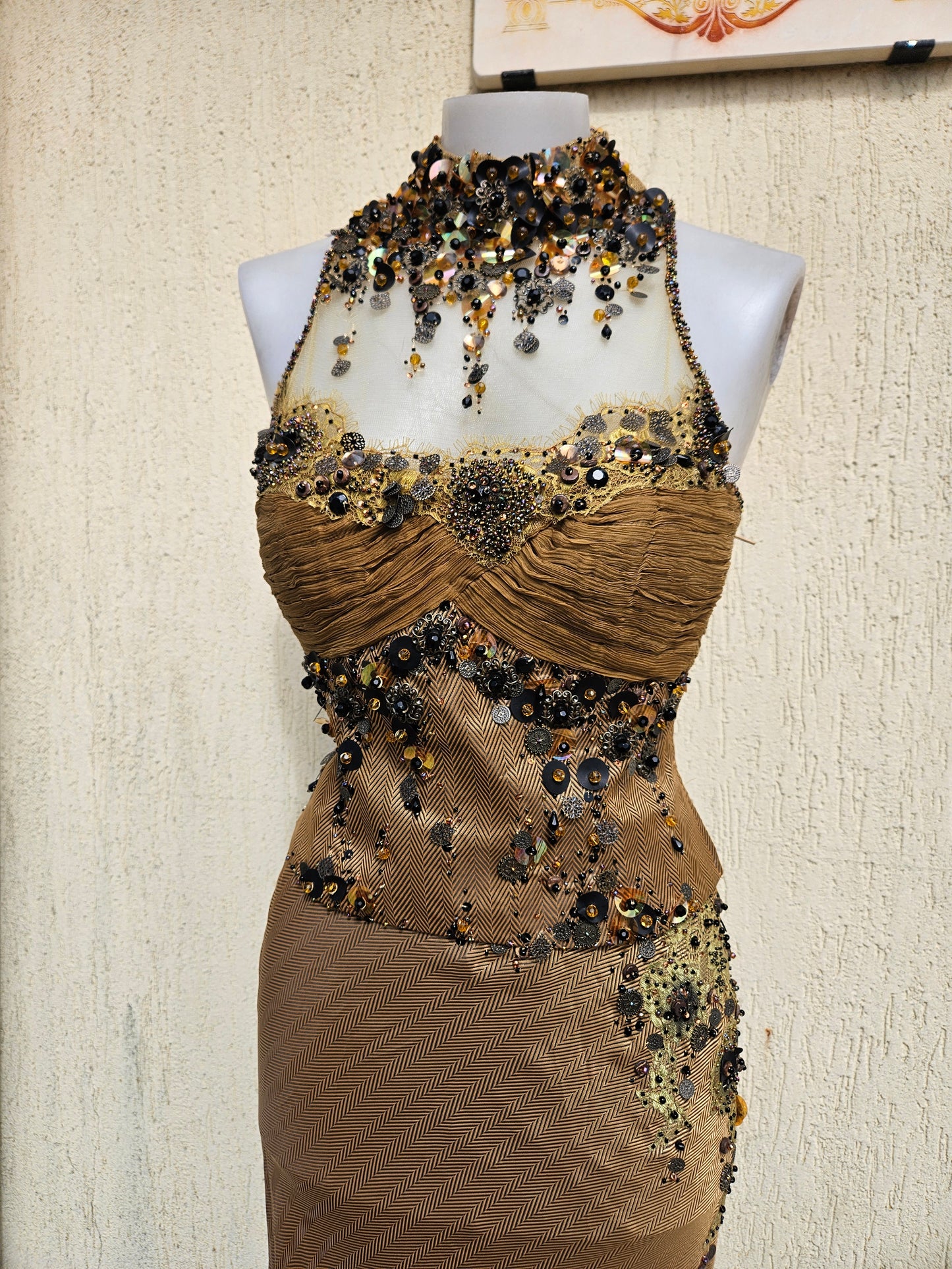 Conjunto de noche marrón