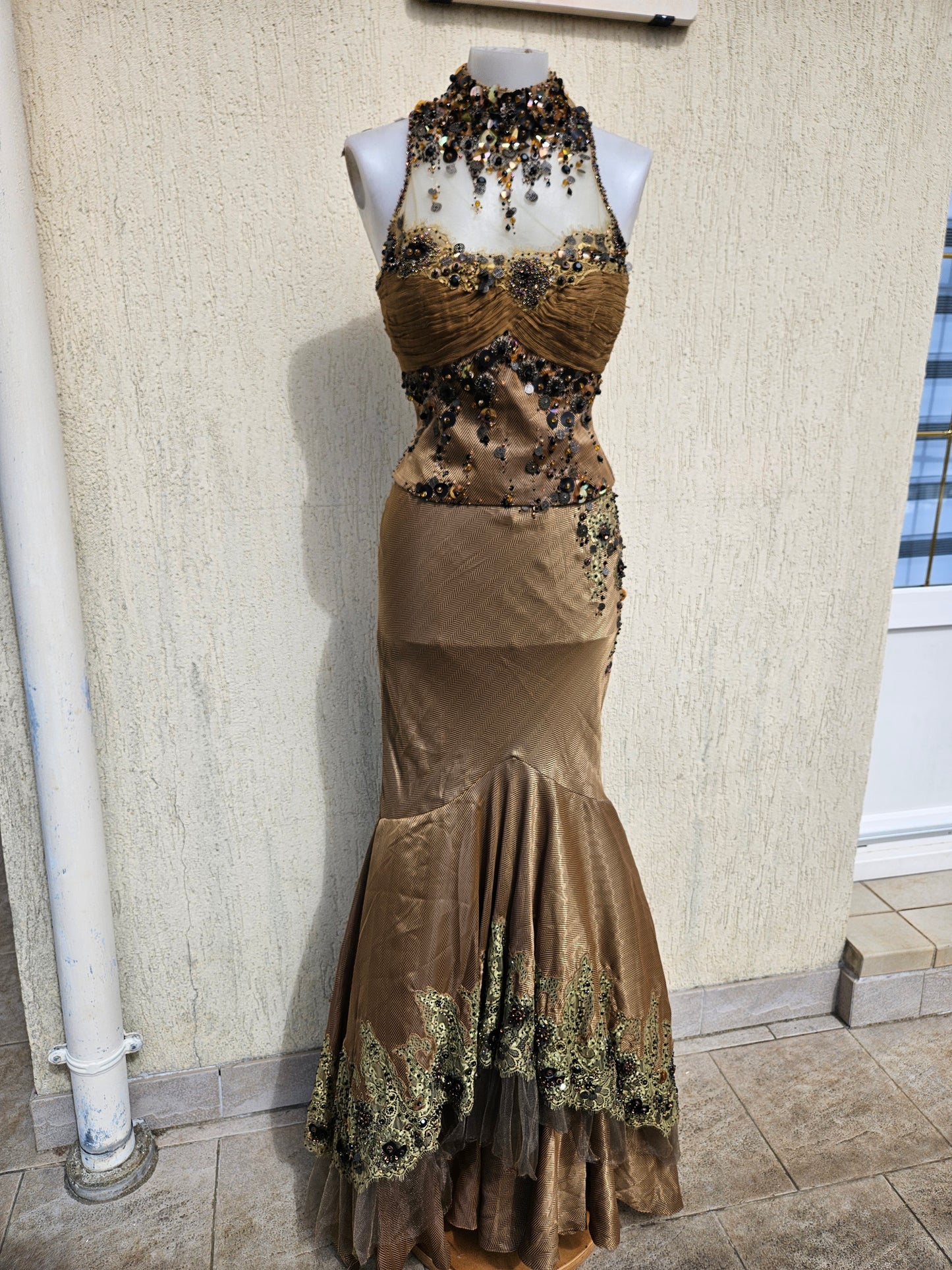 Conjunto de noche marrón