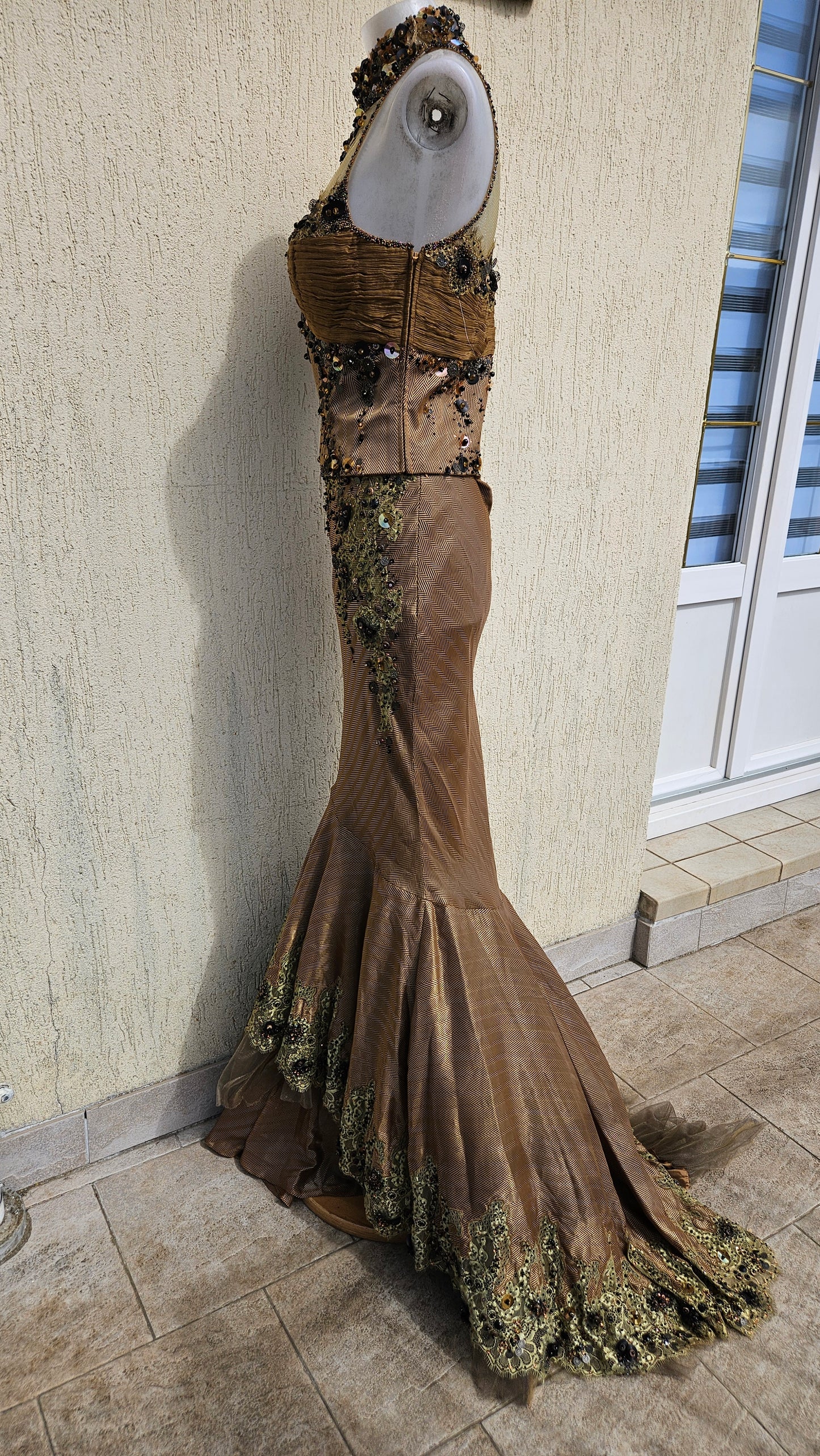 Conjunto de noche marrón