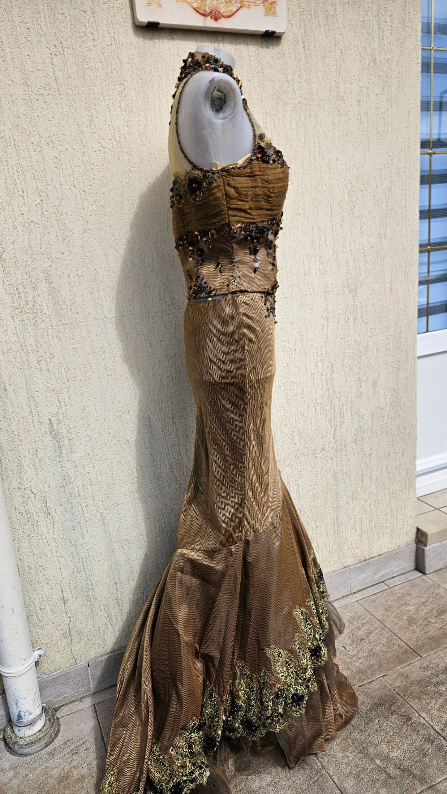 Conjunto de noche marrón